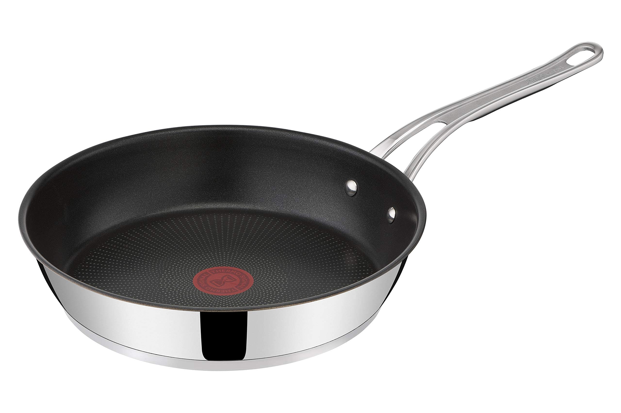 Tefal Jamie Oliver Cook's Classics Bratpfanne 28 cm, Pfanne Induktion, Antihaftversiegelung, Thermo-Signal bei idealer Brattemperatur, backofenfest, Edelstahlpfanne, genieteter Griff, E3060635 28 cm JO COOKS CLASSIC ohne Rezeptheft Angebot bei HelloDeals