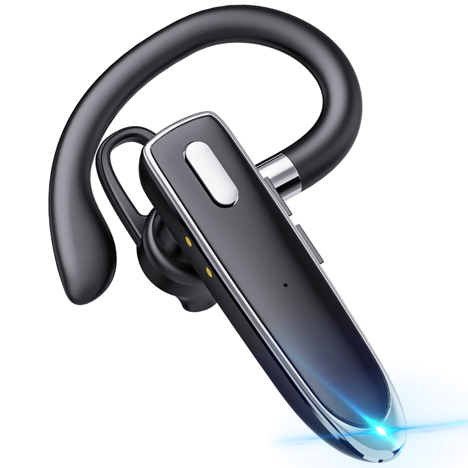 Bluetooth-Headset, kabelloses kopfhörer mit Mikrofon, Fahr-Headset mit 24-Stunden-Gesprächszeit, kompatibel mit iSO- und Android-Telefonen 530－2 Angebot bei HelloDeals