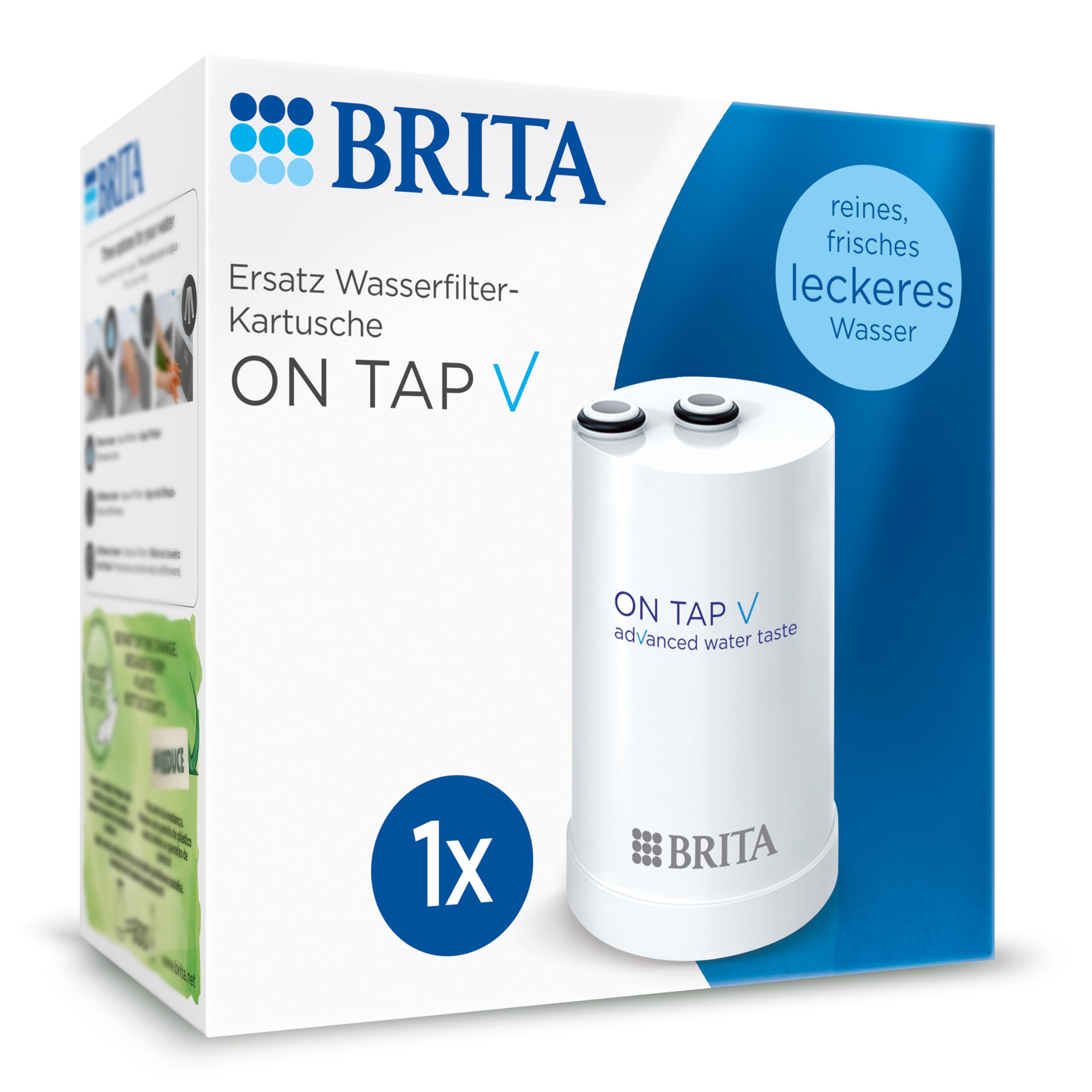BRITA Filterkartusche ON TAP V für ON TAP Wasserfilter für den Wasserhahn (4 Monate) – Ersatzkartusche reduziert kleine Partikel, Metalle & geschmacksbeeinträchtigende Stoffe 4-stufige Filtration Angebot bei HelloDeals
