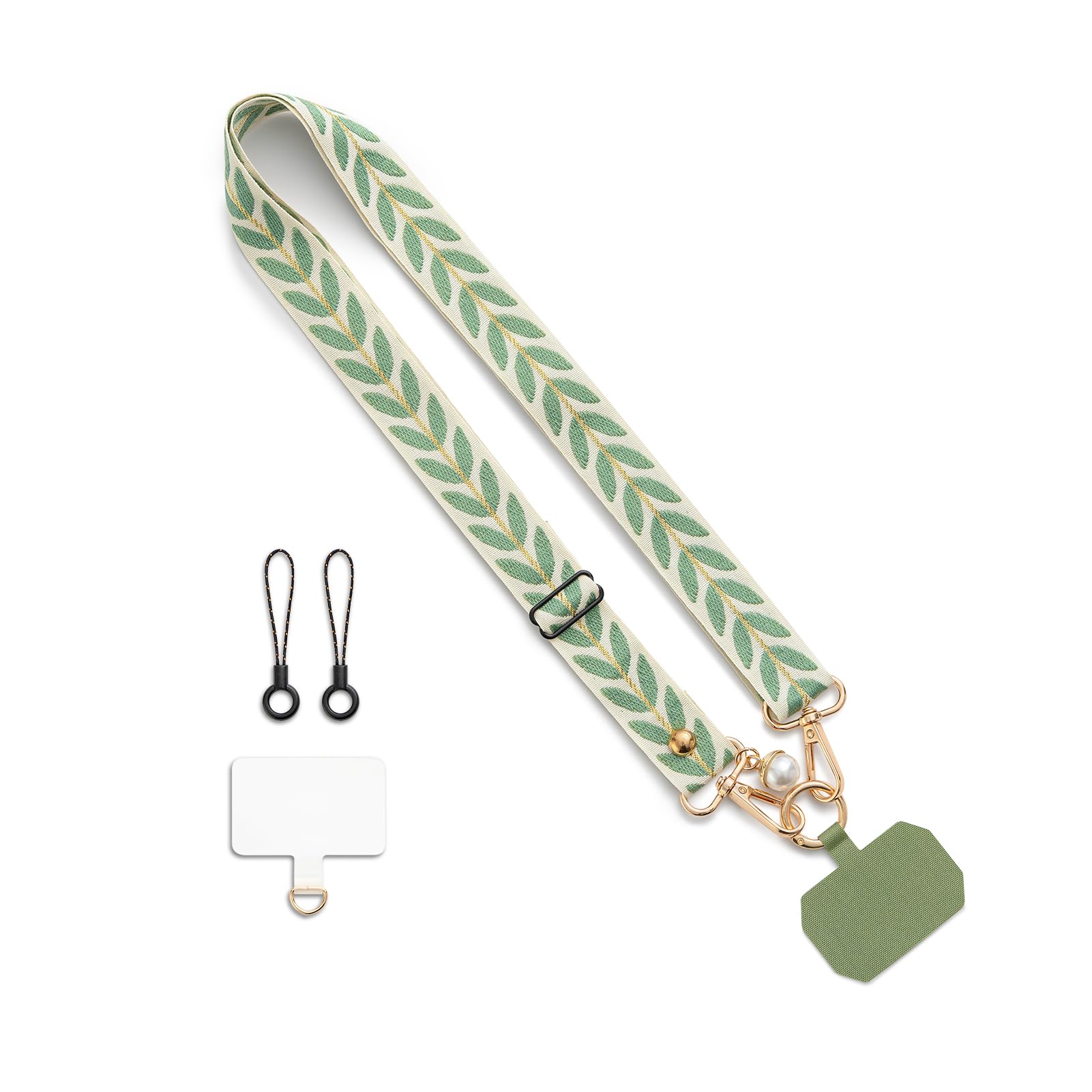 Universal Handykette Breit Handyband zum Umhängen Handy Umhängeband Phone Lanyard Band für handyhülle Grün-01 2,5 cm x 55 cm Angebot bei HelloDeals