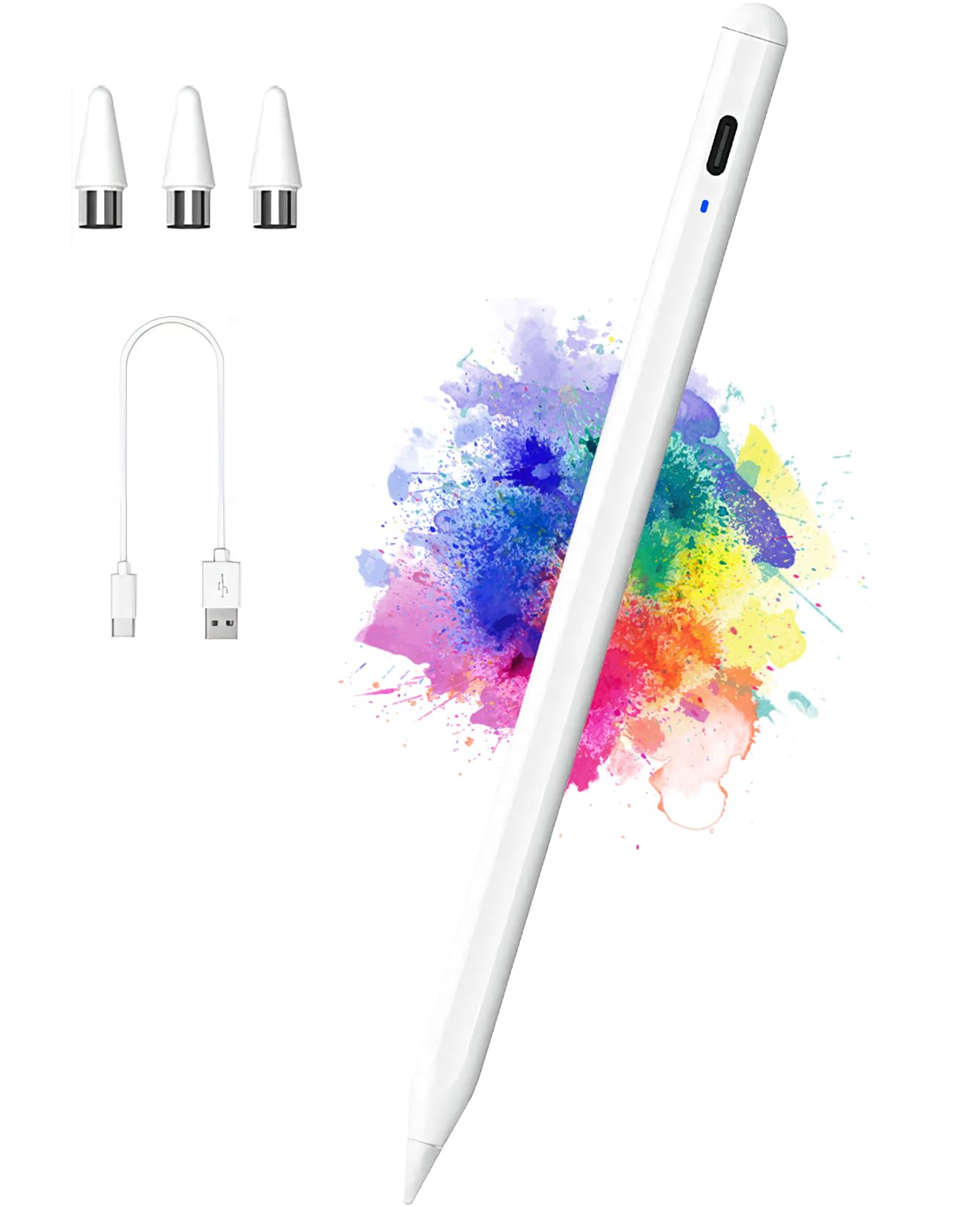Stylus Stift für Touch Screens POM Tip Tablet Pen Wiederaufladbarer Pad Stift Capacitive Magnetic Tablet Stift für iPad/Pro/Air/Mini/Samsung Galaxy/Huawei/iOS/Android/Tablets-Weiß Angebot bei HelloDeals