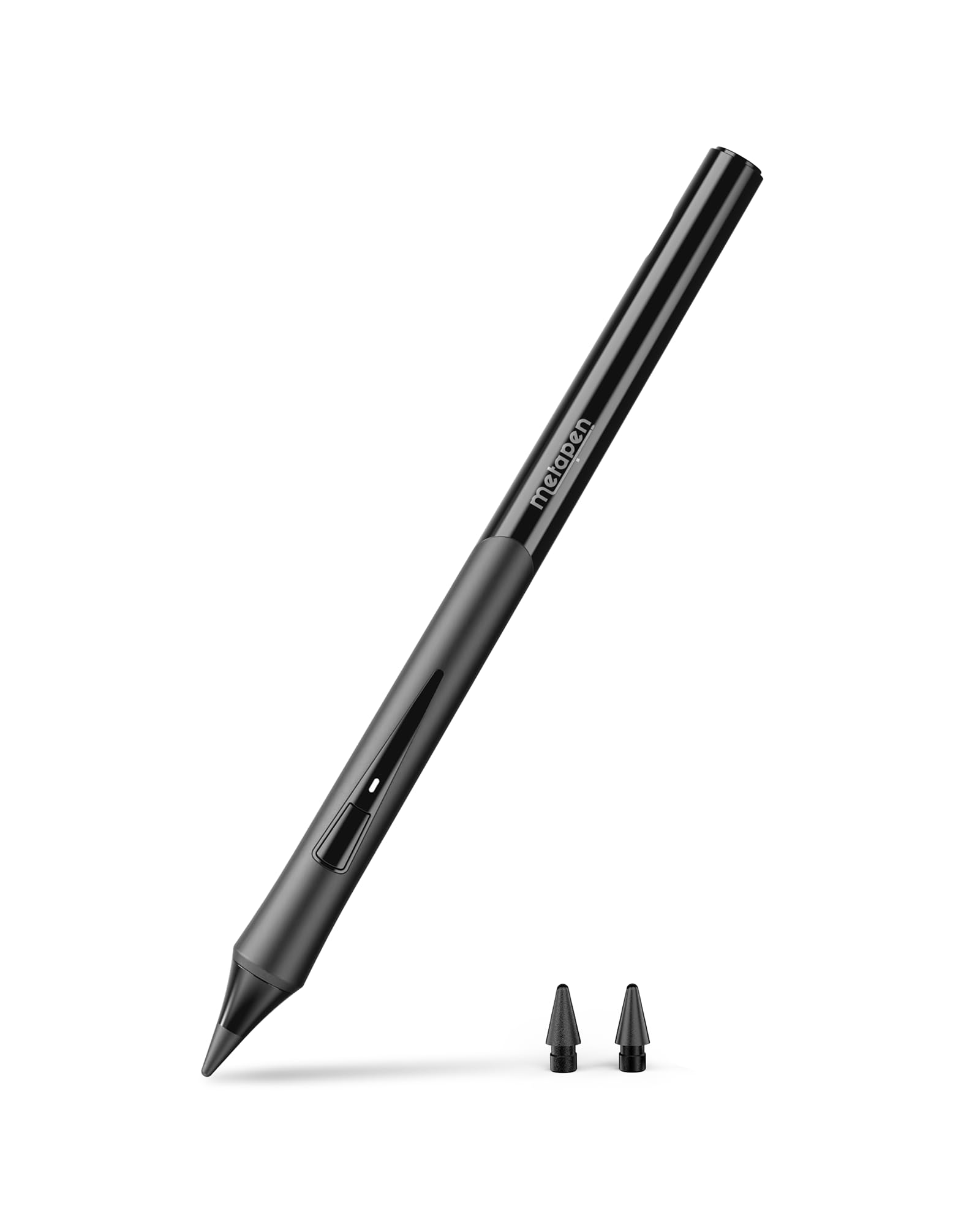 Metapen D1 Stift für Apple iPad 2018-2025, Ergonomisches Design, Bequemer Griff, Neigungserkennung, Tilt Sensitive Stylus Pen for iPad 11-6 Gen, Pro 3/4/5/6/M4, Air 3/4/5/M2/M3, Mini 5/6 Gummi Schwarz Angebot bei HelloDeals