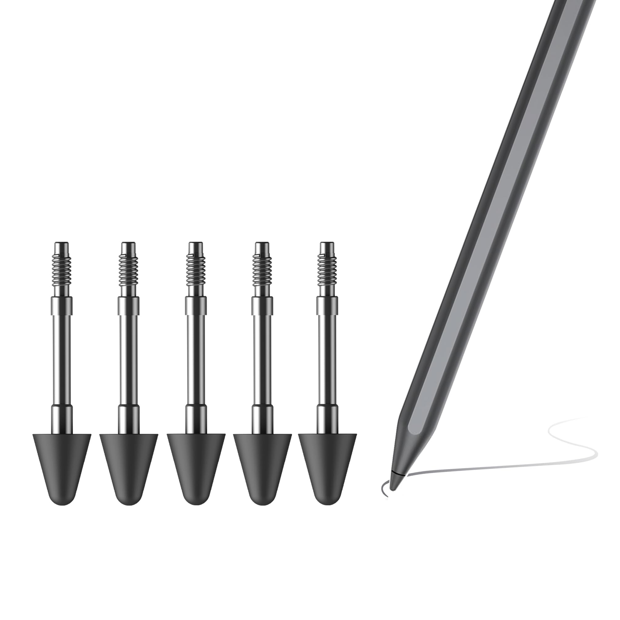 5 Stück Originale Ersatzspitzen für Lenovo Tab Pen Plus, Stift Stylus Spitze Berühren Tips Nibs, Präzise Kontrolle, Bildschirmfreundlich, Schwarz Angebot bei HelloDeals