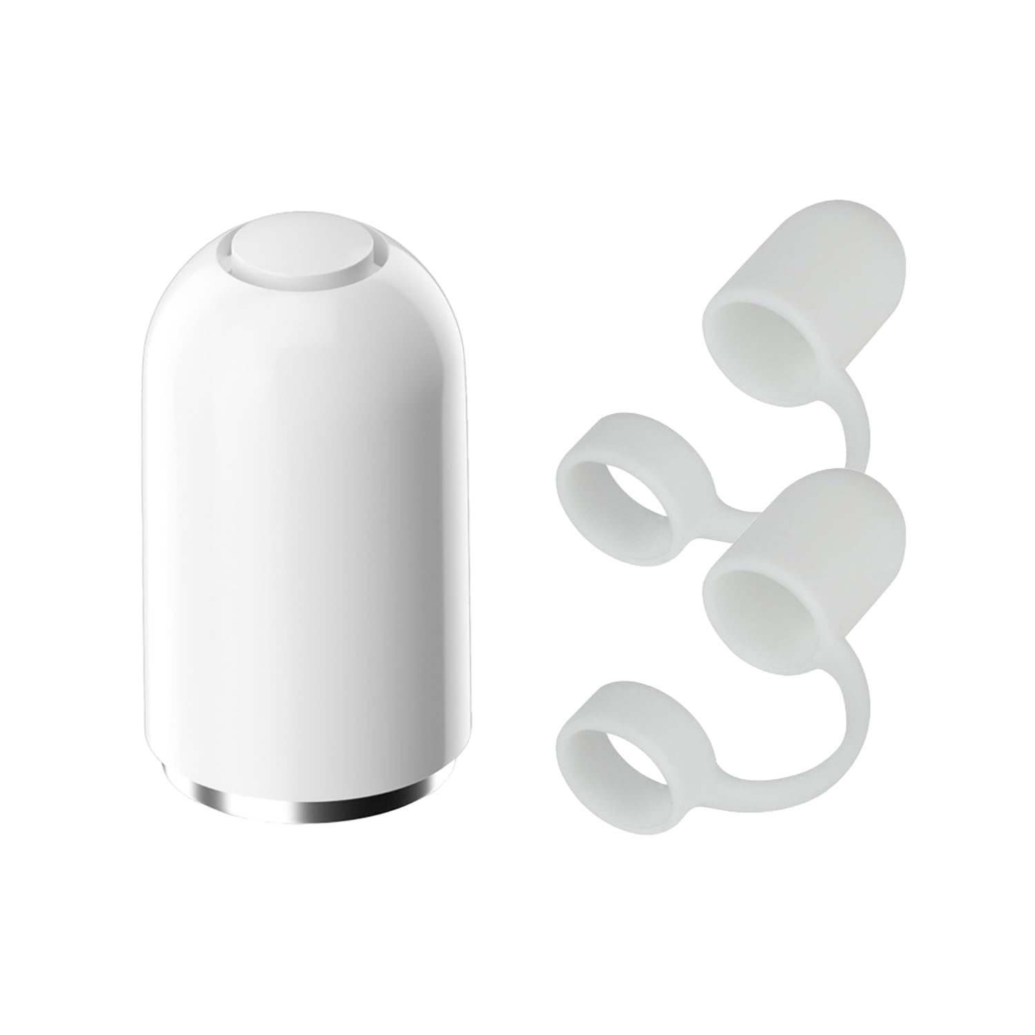 Pencil Kappe, Pencil Kappenhalter, iPencil Magnetische Ersatzkappe und Halter, Magnetische Ersatzkappe und Halter (1 Stück Kappe & 2 Stück Kappenhalter, Weiß) Angebot bei HelloDeals