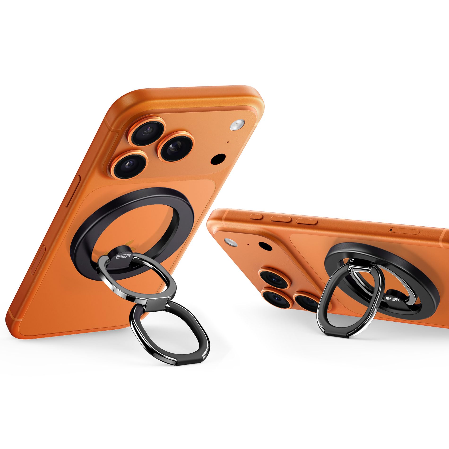 ESR Handy Ring Halterung Magnetisch für MagSafe,Verstellbarer Ständer Handy Griff Fingerhalter für iPhone Air/17/16/15/14/13/12/Google Pixel 10/Samsung/Android,alle Smartphones,2 Metallringe enthalten Black Angebot bei HelloDeals