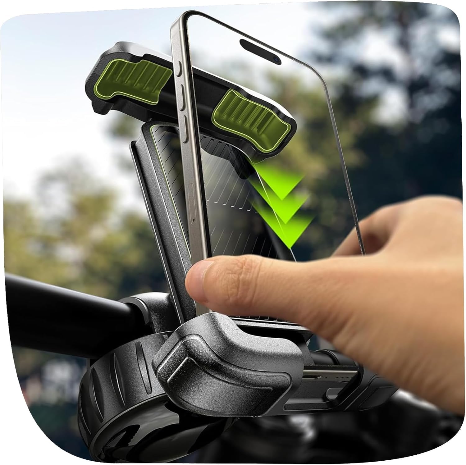LISEN Handy Halterung Fahrradlenker, Universal 360° Handyhalterung Fahrrad mit Doppelsicherung, Smartphone Halterung Fahrrad für einfache Montage, Kompatibel mit E Scooter Handyhalterung Schwarz Angebot bei HelloDeals