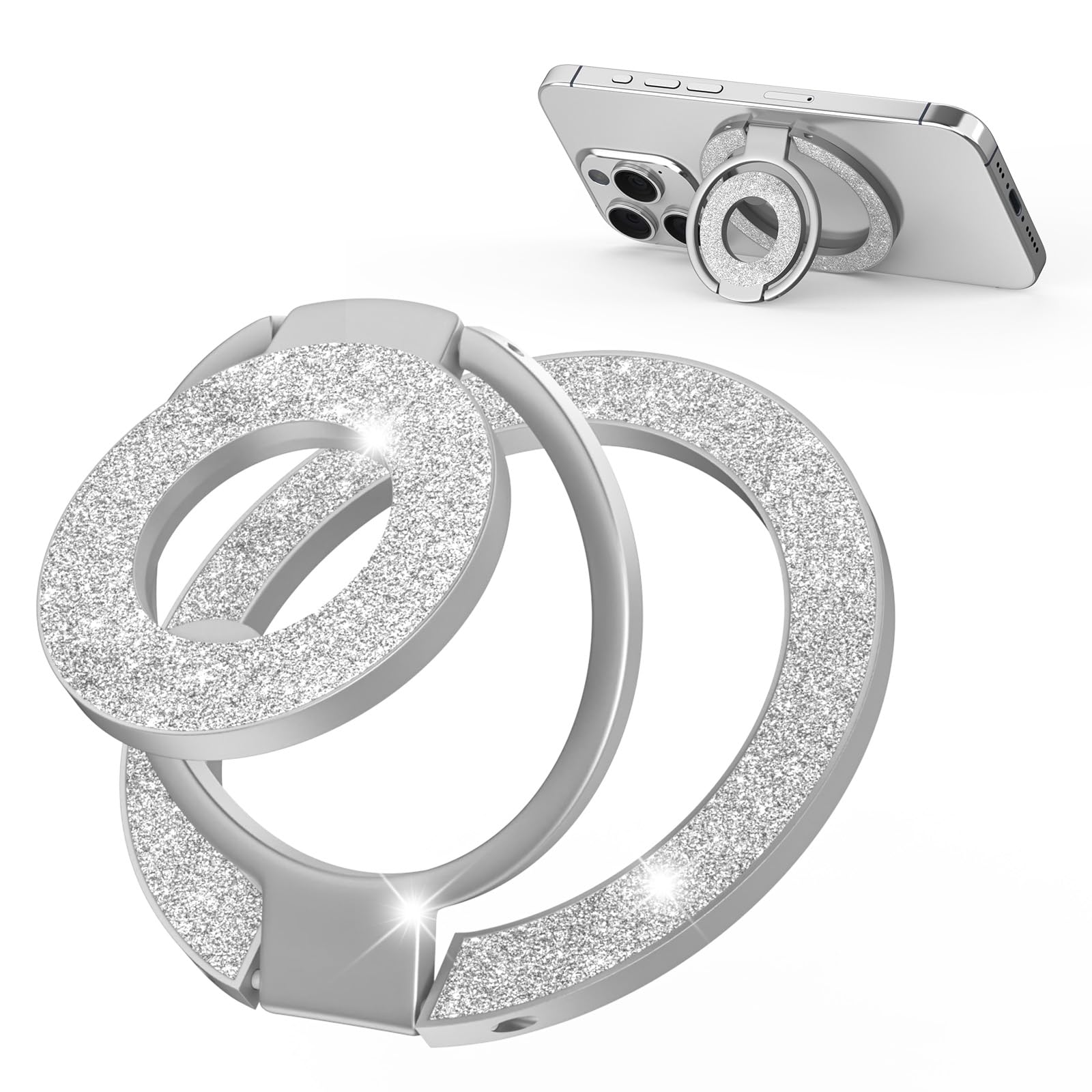 Magnetisch Handy Ring Halterung für MagSafe Ständer für iPhone 17 16 15 14 13 12 Pro Max, Magnetisch Handy Ringhalter Fingerhalter für MagSafe Zubehör Samsung Galaxy S25 S24 S23 A56 A55 A17 A16 A15 5G Weiß Angebot bei HelloDeals