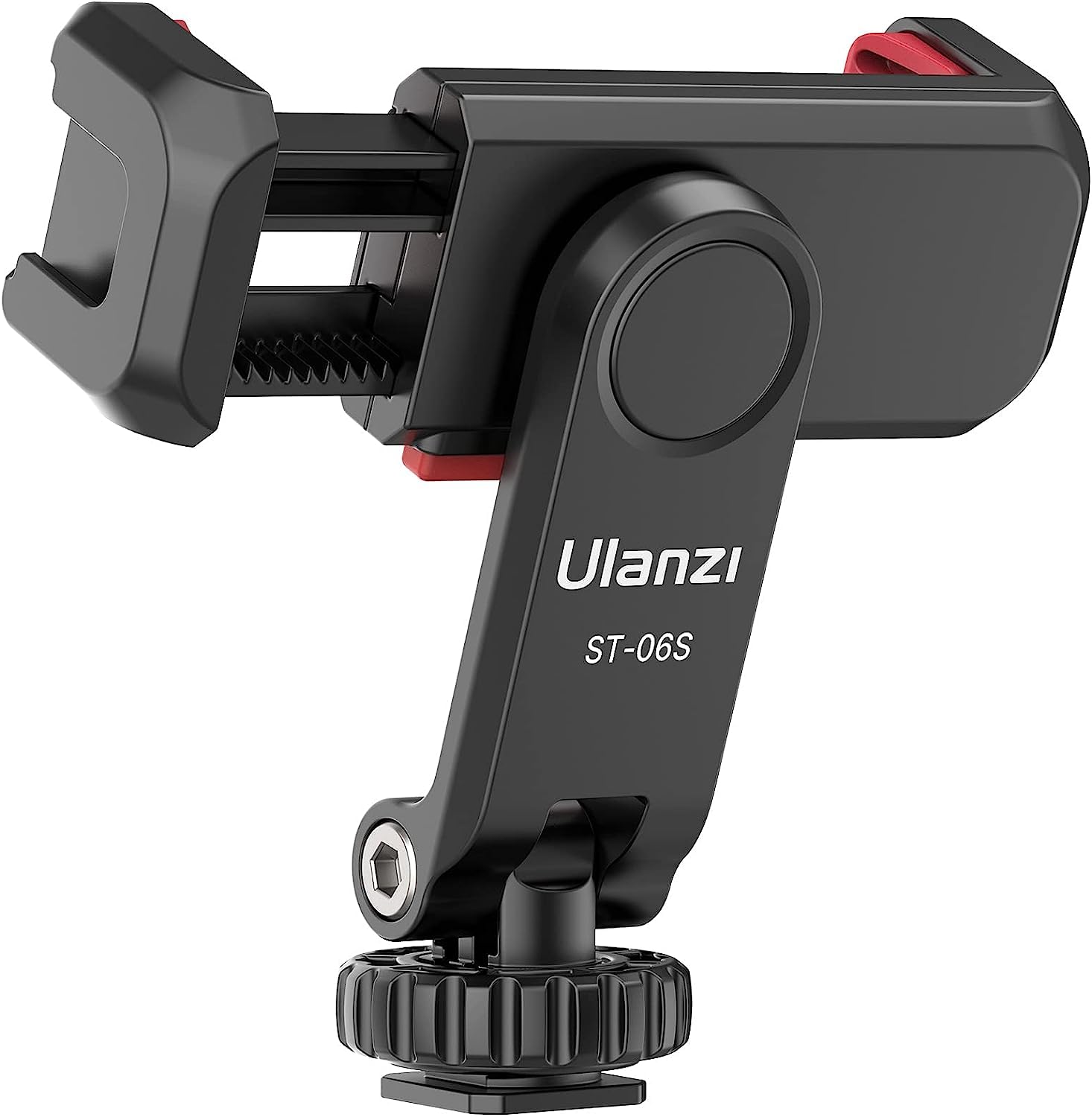 ULANZI ST-06S Handyhalterung Handy Stativ Adapter Zubehör für Tripod Selfie Stick Smartphone Halterung mit 2 Kaltschuh und 1/4" Gewinde 360° und 180° Drehbare Handyhalter iPhone Android Digitalkamera Angebot bei HelloDeals