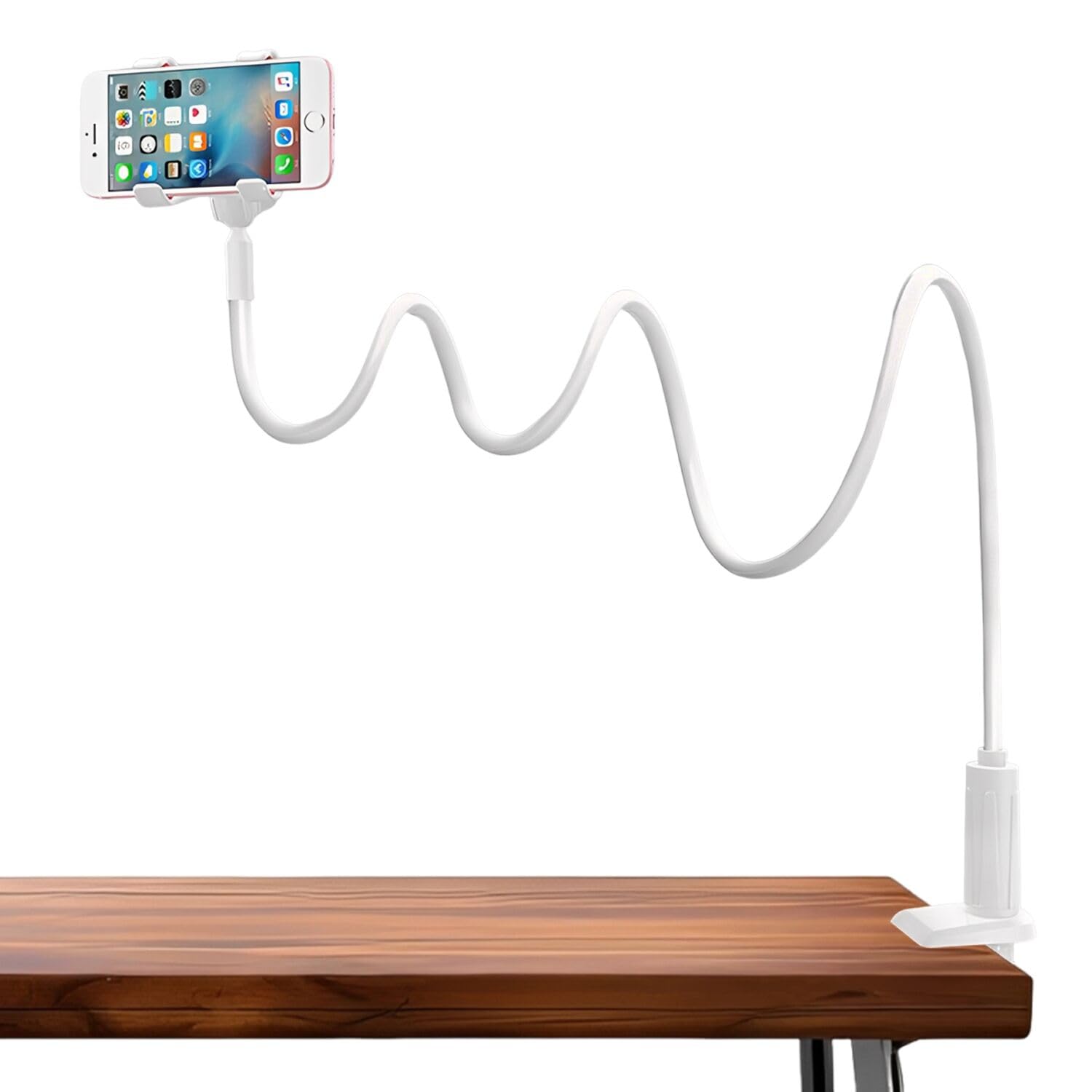 Schwanenhals Handyhalterung Bett, 138cm Flexible Lang Arm Handyhalterung Tisch, 360 Grad Drehung Handyhalter für iPhone, Samsung, 4-7 Zoll Smartphone Angebot bei HelloDeals