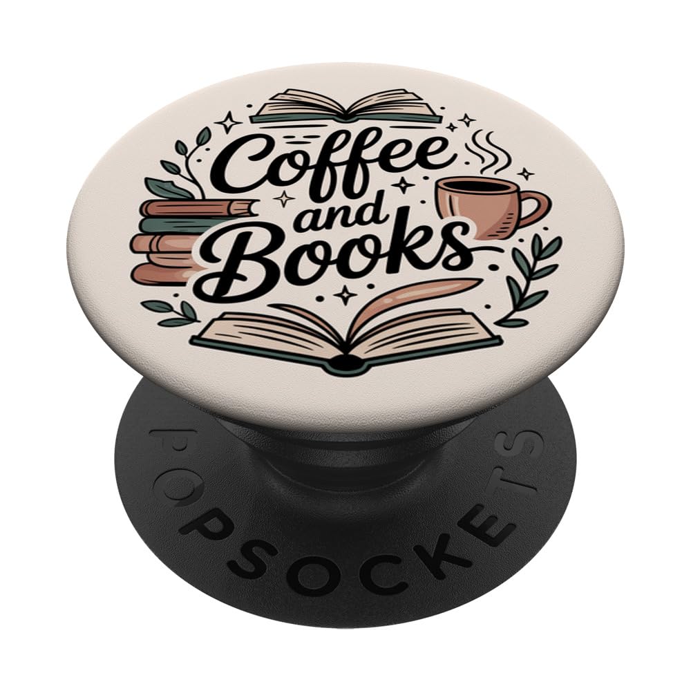 Coffee And Books Book Lover Bookish Reading Librarian Beige PopSockets Klebender PopGrip Adhesive PopGrip Angebot bei HelloDeals