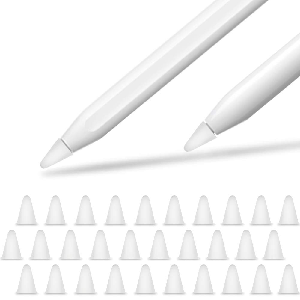 YINVA Silikon Spitzen Zubehör für Apple Pencil 1st & 2nd, Hochempfindlich Nib Silikon Spitze Replacement Tips Apple Bleistift Tipps (30 PCS, Weiß) Angebot bei HelloDeals