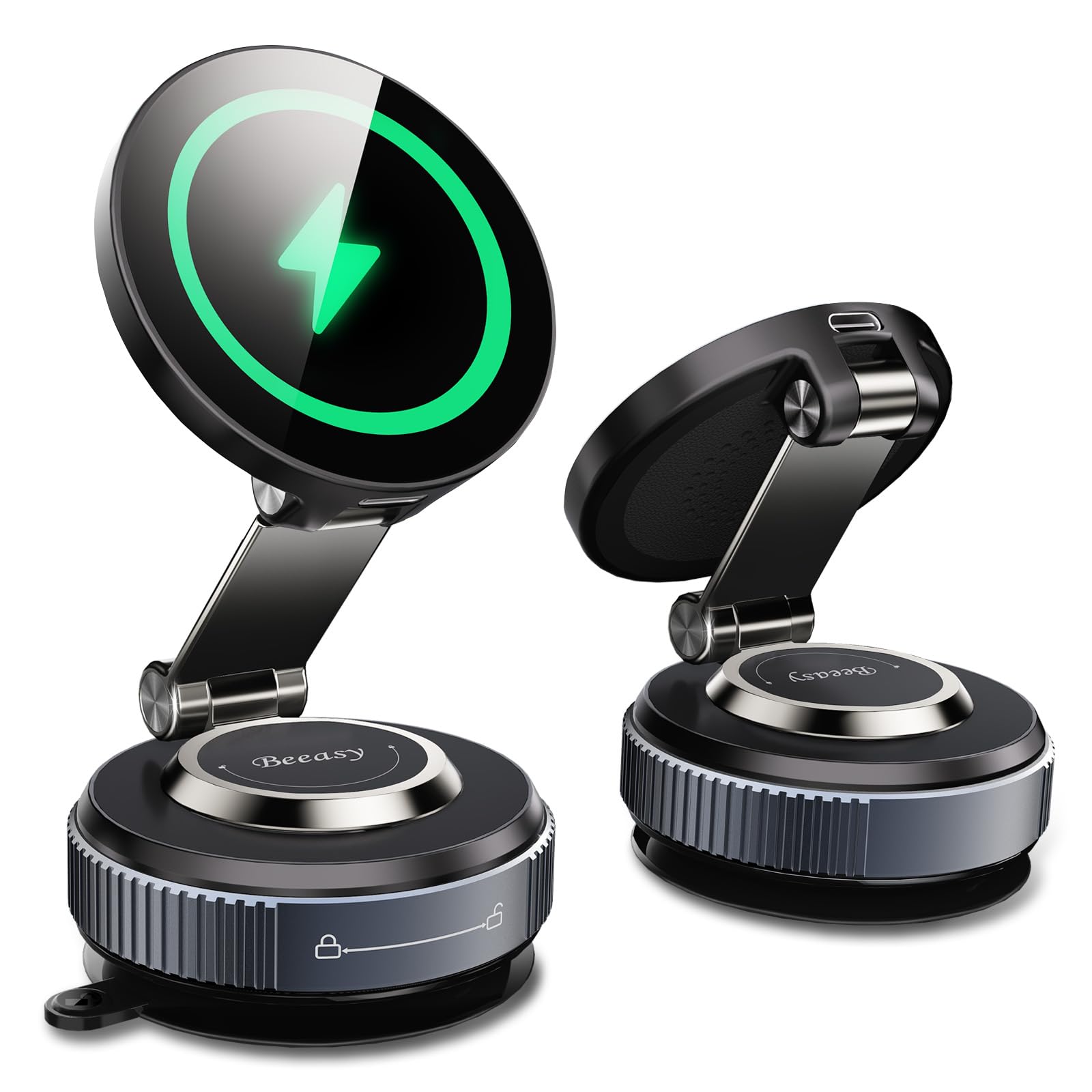 Beeasy für MagSafe Autohalterung 15W Handyhalterung Auto mit Ladefunktion, Magsafe Ladegerät Kfz Magnet Wireless Car Charger mit Vakuum Saugnapf für iPhone 17 16 15 14 13 12 Pro Max Angebot bei HelloDeals