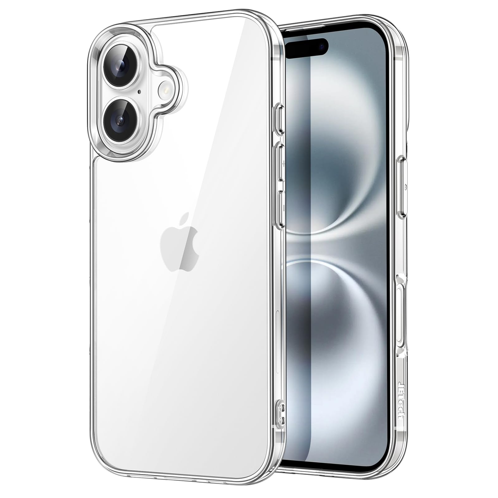 JETech Hülle für iPhone 16 6,1 Zoll, Nicht Vergilbende Stoßfest Stoßfänger Handyhülle, Anti-Kratzer Transparent Rückseite (Durchsichtig) Angebot bei HelloDeals