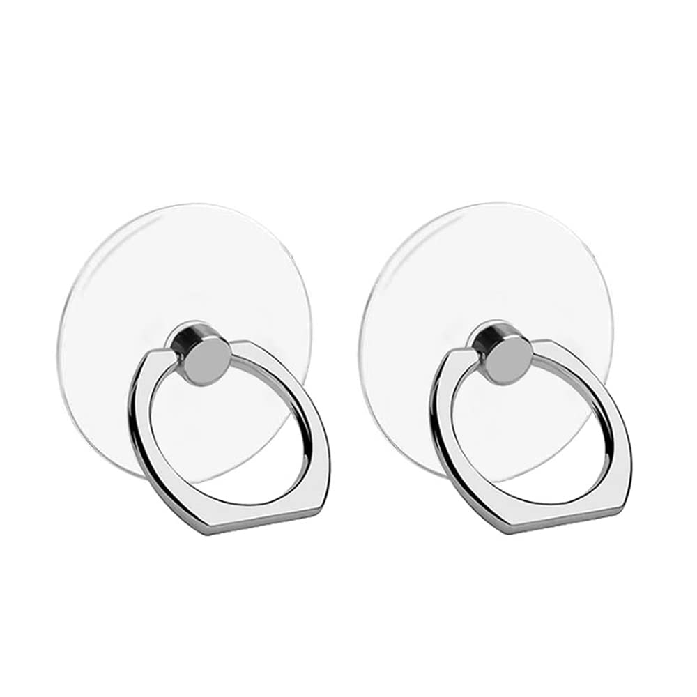 Handy Ring Halterung 2st, 360 Drehung Transparent Handy Ringhalter Handyringhalterung Finger Handy Griff handyring Handy Halter Finger Kompatibel für Handys Smartphones Tablets (Rund) Angebot bei HelloDeals