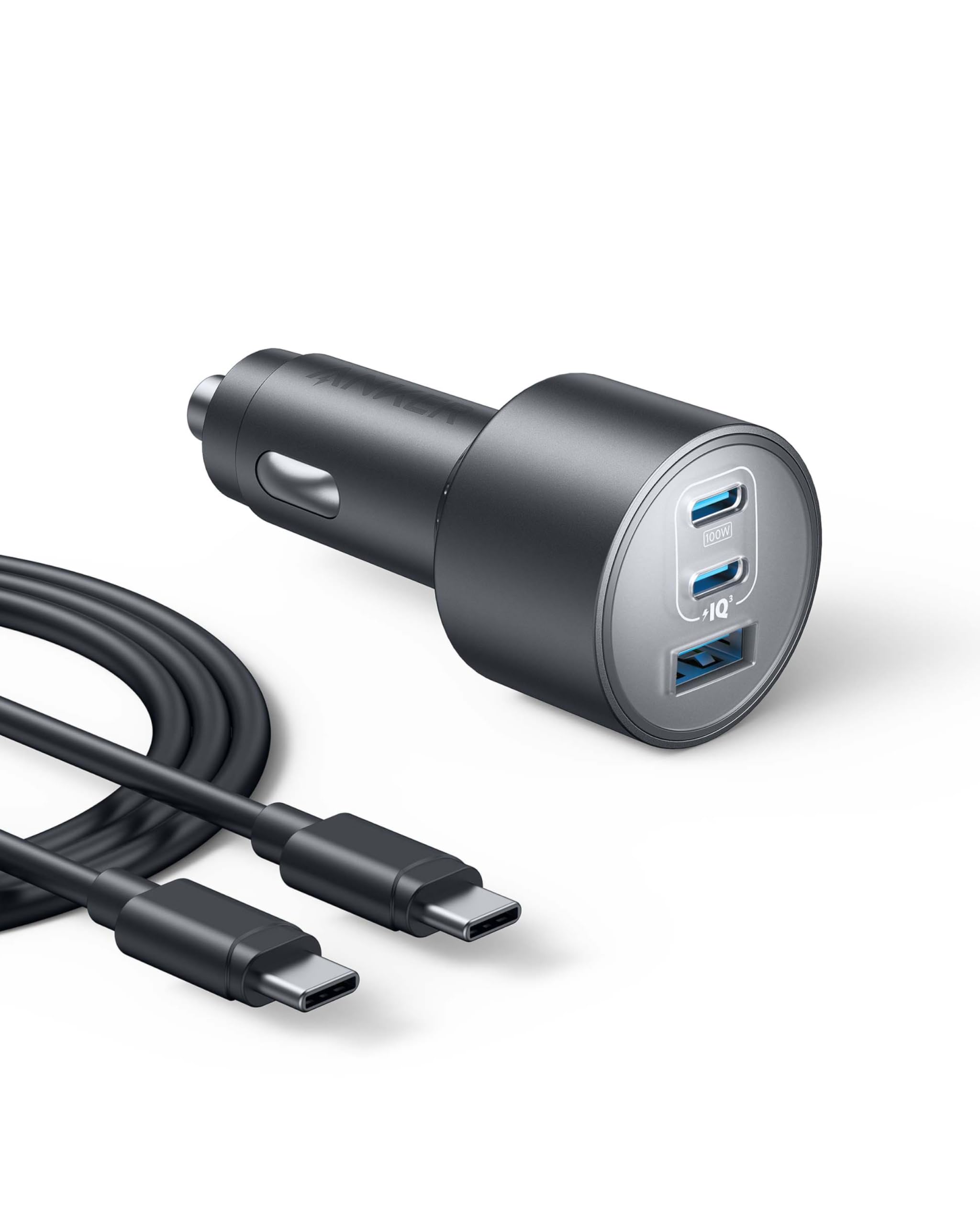 Anker 167,5W max. Zigarettenanzünder USB C, 3 Port kompaktes Typ-C Auto Ladegerät, Kfz-Ladegerät für MacBook Pro/Air, iPhone 17/16/15/14/13 Serie, Samsung S24 / S23, iPad Pro, AirPods und weitere Angebot bei HelloDeals