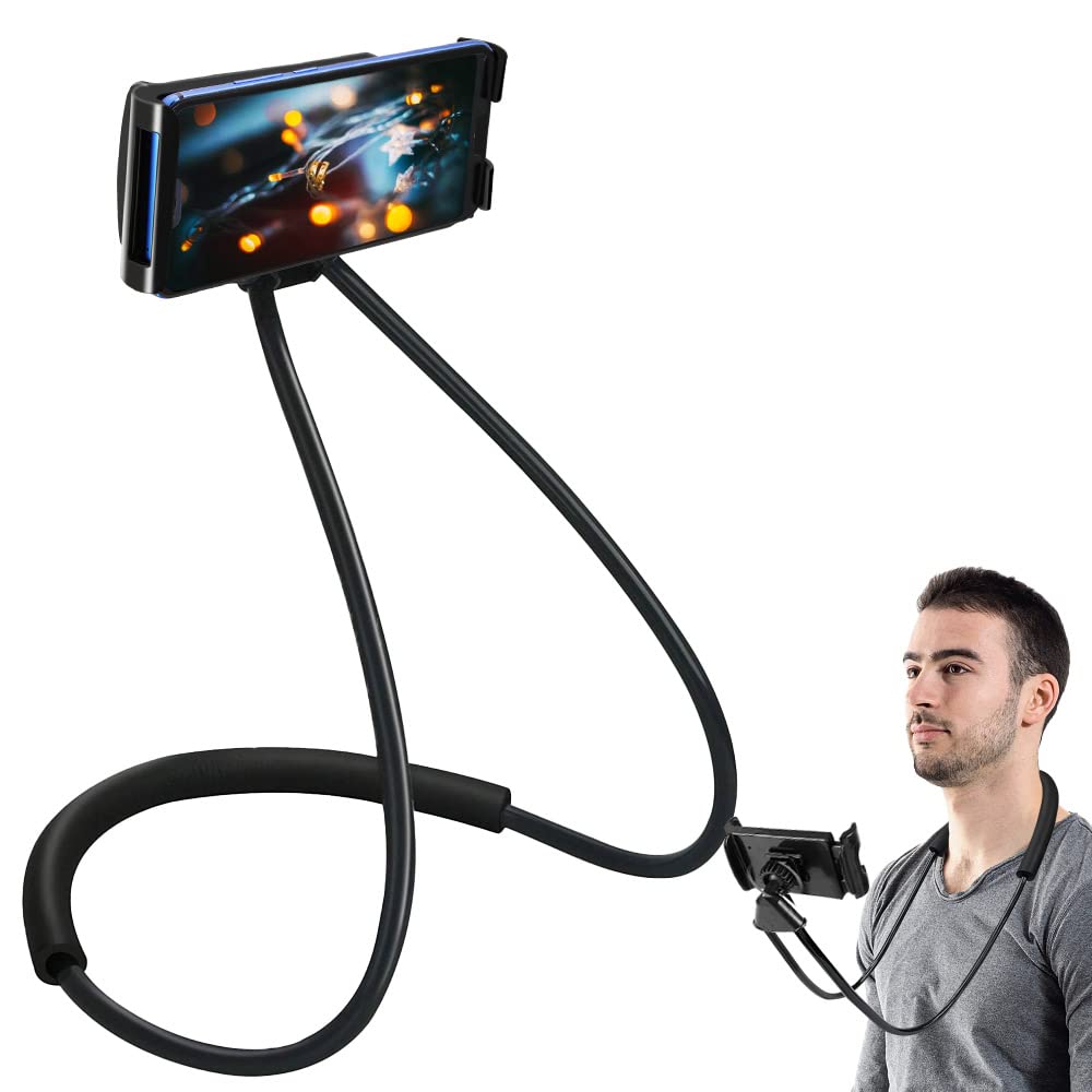 Neck Phone Holder Lazy Handyhalterung Universal 360° Flexible Ständer Schwanenhals Halterung für Smartphones Mini Tablets Angebot bei HelloDeals