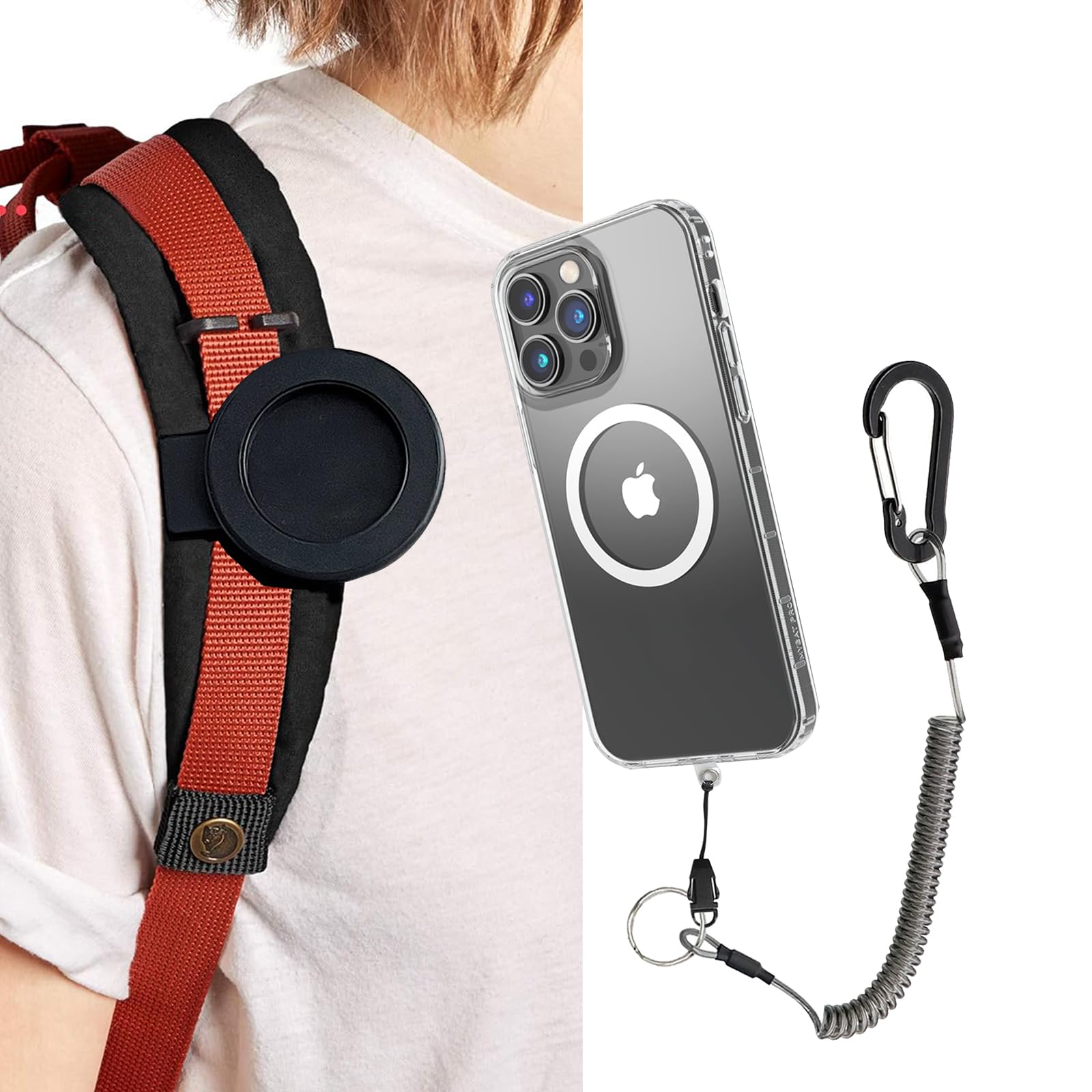 HEZEN Magnetclip für Handys am Rucksackgurt, Magnetischer Handyhalter für Schultergurt, Handygurt-Befestigungsklemme – Geeignet für Wandern/Klettern/Reisen/Outdoor. Angebot bei HelloDeals
