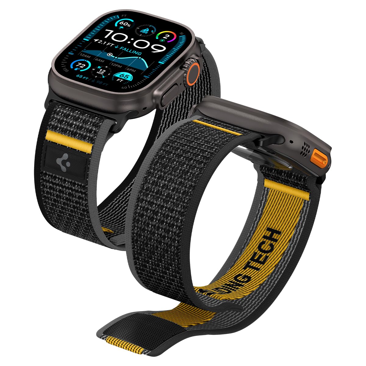 Spigen Athlex Air Armband Entwickelt für Apple Watch Ultra 3/2/1 49mm, Serie 11/10 46mm, Serie 9/8/7/SE 45mm,44mm - Actives Schwarz Angebot bei HelloDeals