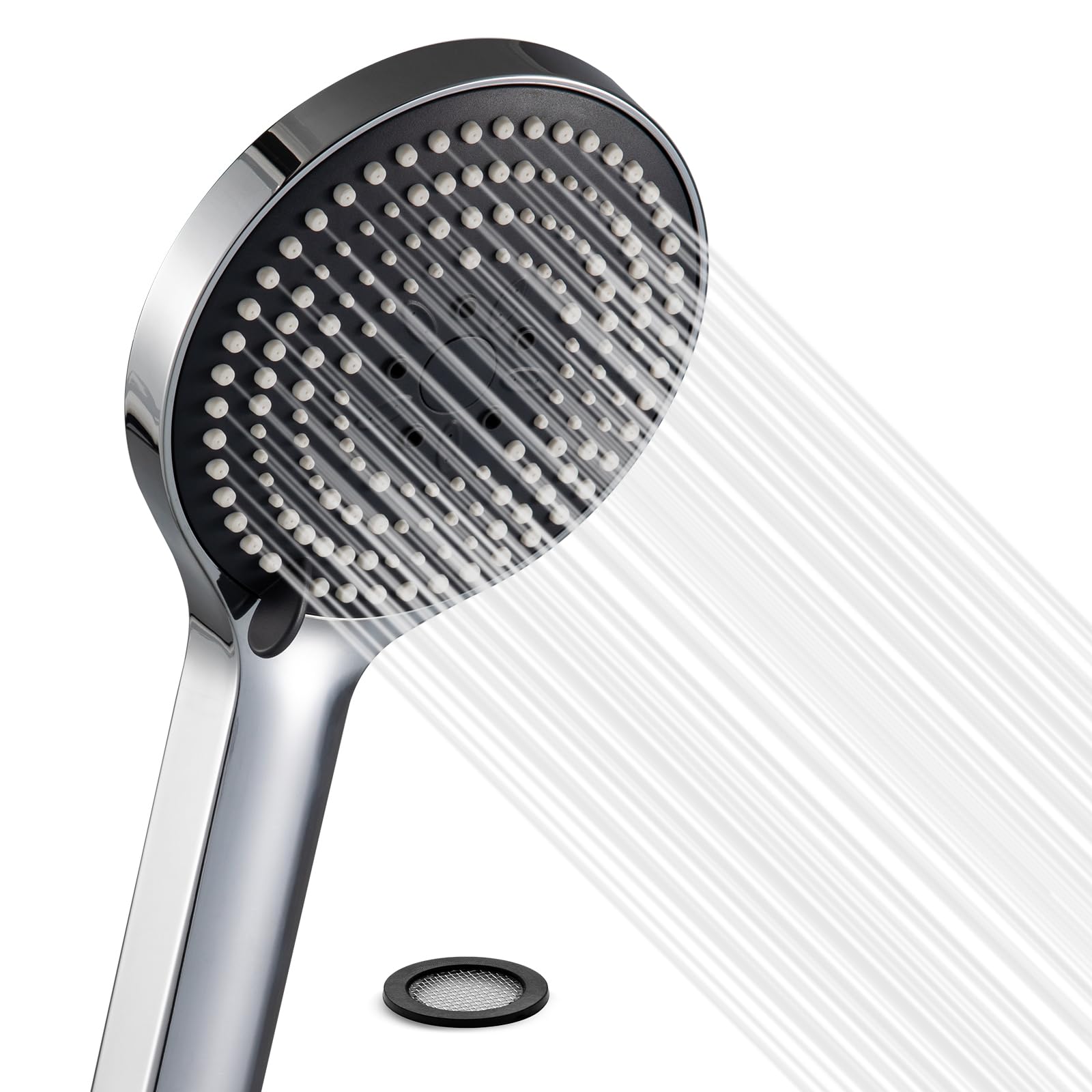 OFFO Duschkopf, Duschkopf Groß mit 6 Strahlarten, Duschbrause für Duschkopf Wassersparend, Shower Head für Baden, Duschkopf groß xxl(Φ130mm), Chrom Brausekopf Chrom Angebot bei HelloDeals