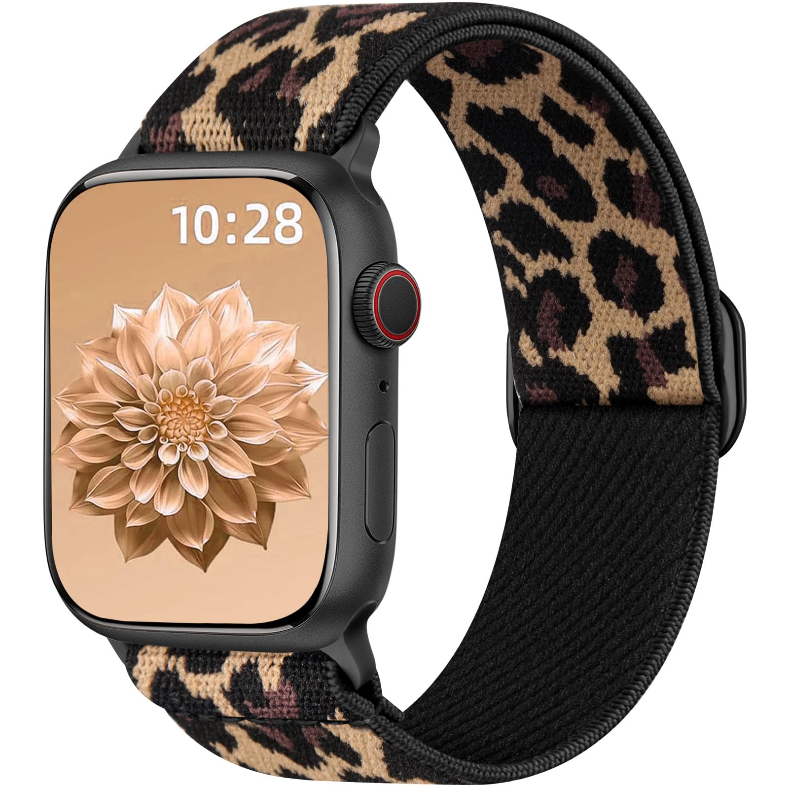 Leopardenmuster Ersatzarmband Kompatibel mit Apple Watch Armband 40mm 41mm 42mm 44mm 45mm 46mm 49mm 38mm, Loop Nylon Leo Armbänder für iWatch Series 11 10 9 8 7 6 5 4 SE Herren Damen, Leopard Leopard 38mm/40mm/41mm/(42mm-Series 11-10) Angebot bei HelloDeals