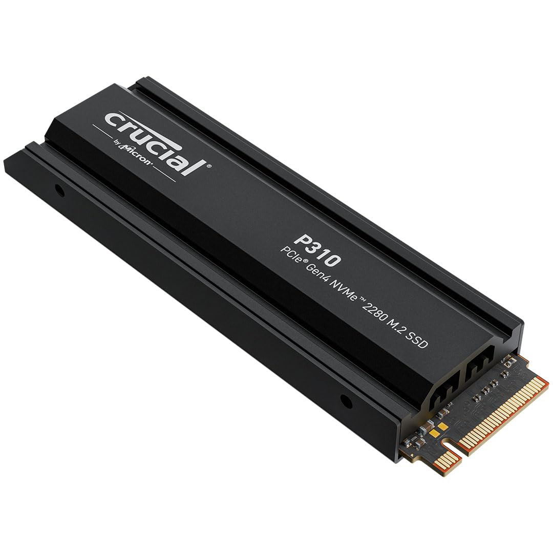 Crucial P310 PS5 SSD 2TB PCIe Gen4 NVMe M.2 Interne Festplatte mit Kühlkörper, bis 7100 MB/s, Gaming für PS5, Desktop PC - CT2000P310SSD5-01 Angebot bei HelloDeals