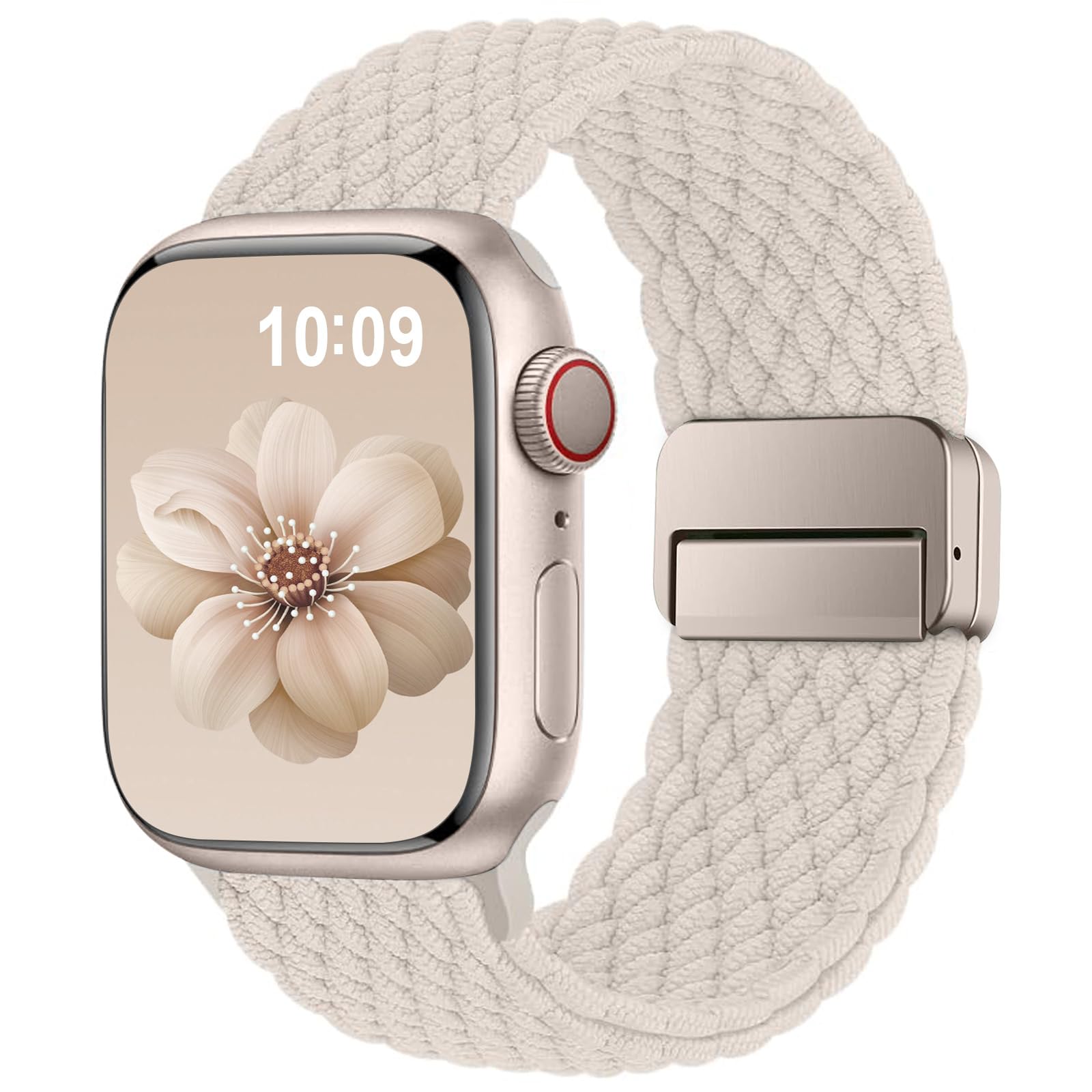 Higgs Geflochtenes Armband Kompatibel mit Apple Watch 40mm 41mm 42mm 38mm Damen Herren, Magnetisch Verschluss Elastisch Stoff Sport Nylon Armbänder für iWatch SE 3/2/1 Series 11 10 9 8 7 6 5 4 3 2 1 Polarstern 38mm/40mm/41mm/42mm(Series 11 10) Angebot bei HelloDeals