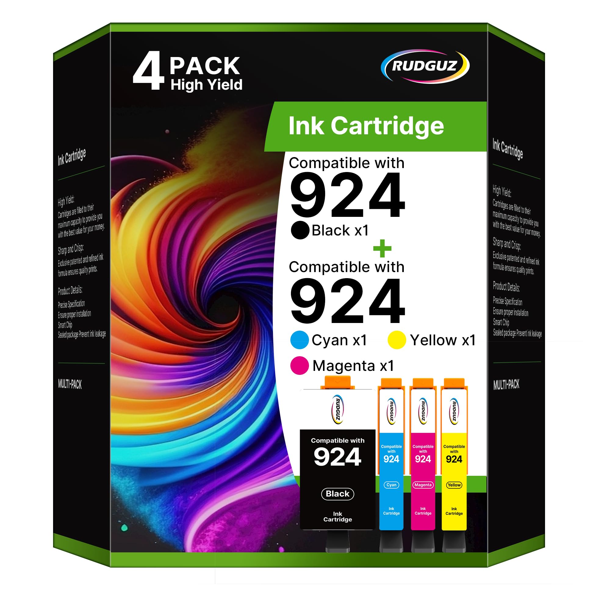 924 Patronen Multipack Kompatibel für HP 924 924e Patronen für HP OfficeJet pro 8122e 8132e 8130e 8120e 8124e 8125e 8134e 8135e (Druckerpatronen 924 Schwarz Cyan Gelb Magenta, 4er-Pack, Kein Chip) Angebot bei HelloDeals