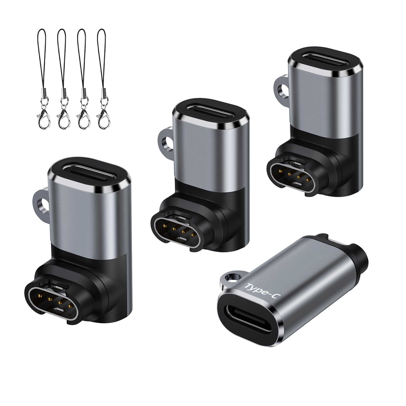 USB-C zu Garmin Watch Ladeadapter 4-Pack,USB C Ladekabel Uhr Adapter für Garmin Fenix 8/7/7X,Vivoactive 6 5 4S,Forerunner 970/570/165/965/955/945/265/255/55,Venu 3/3S/2S/SQ,Epix Pro 2,Instinct,Tactix GRAY-3+1 Angebot bei HelloDeals