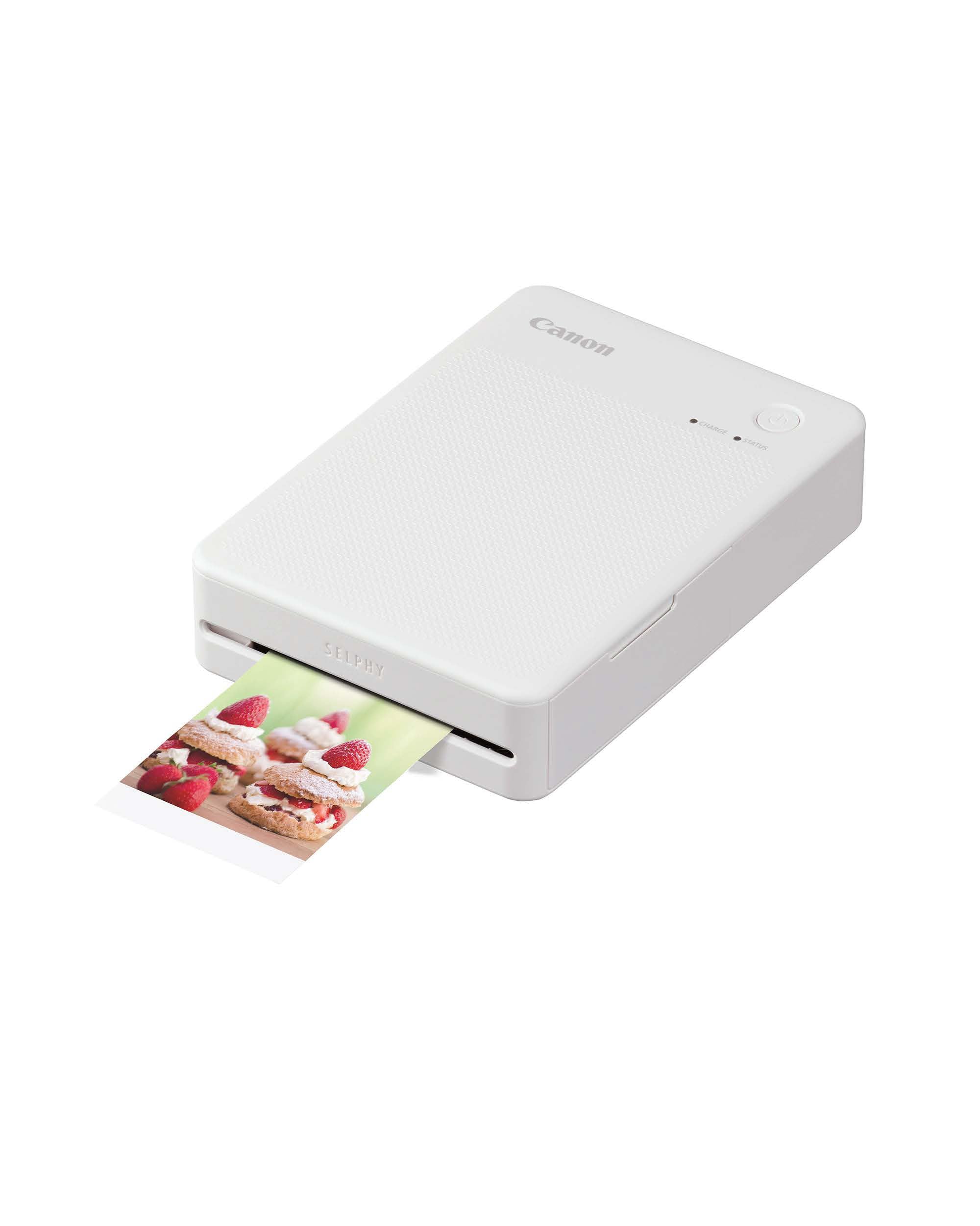 Canon SELPHY QX20 mobiler Fotodrucker – per WLAN direkt vom Smartphone drucken. Thermosublimationsdruck, 2 Größen Stickerpapier und Laden per USB-C - Weiß (ohne Farband/Papier) Selphy QX20 White Angebot bei HelloDeals