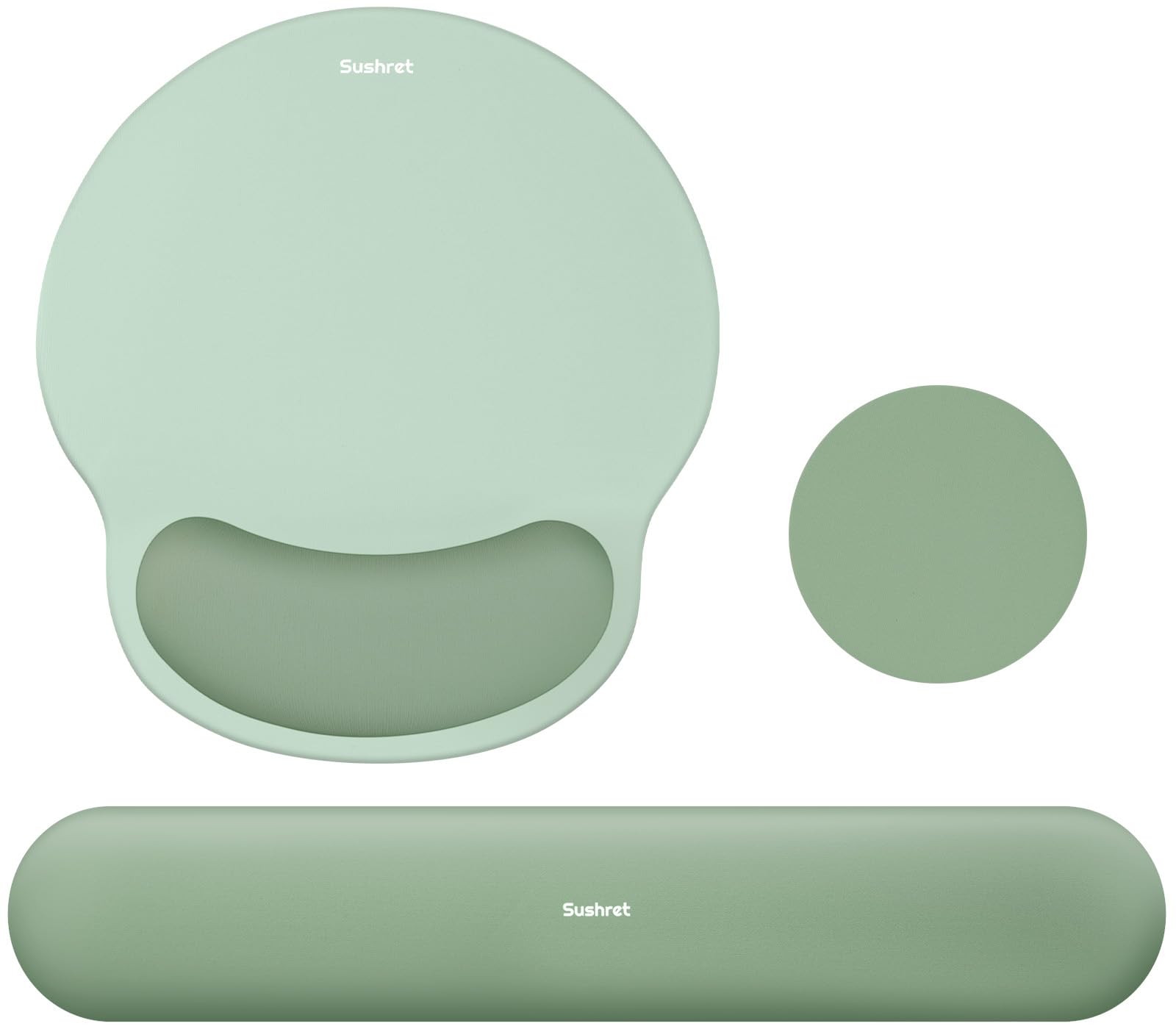 Mauspad & Tastatur Handballenauflage, 3-in-1 Ergonomisches Gel Memory Foam Mauspad mit Handgelenkstütze, Gaming Mauspad Armauflage für Computer Büro Schreibtisch Zubehör,Grün Standard Memory Schaum Grün Angebot bei HelloDeals