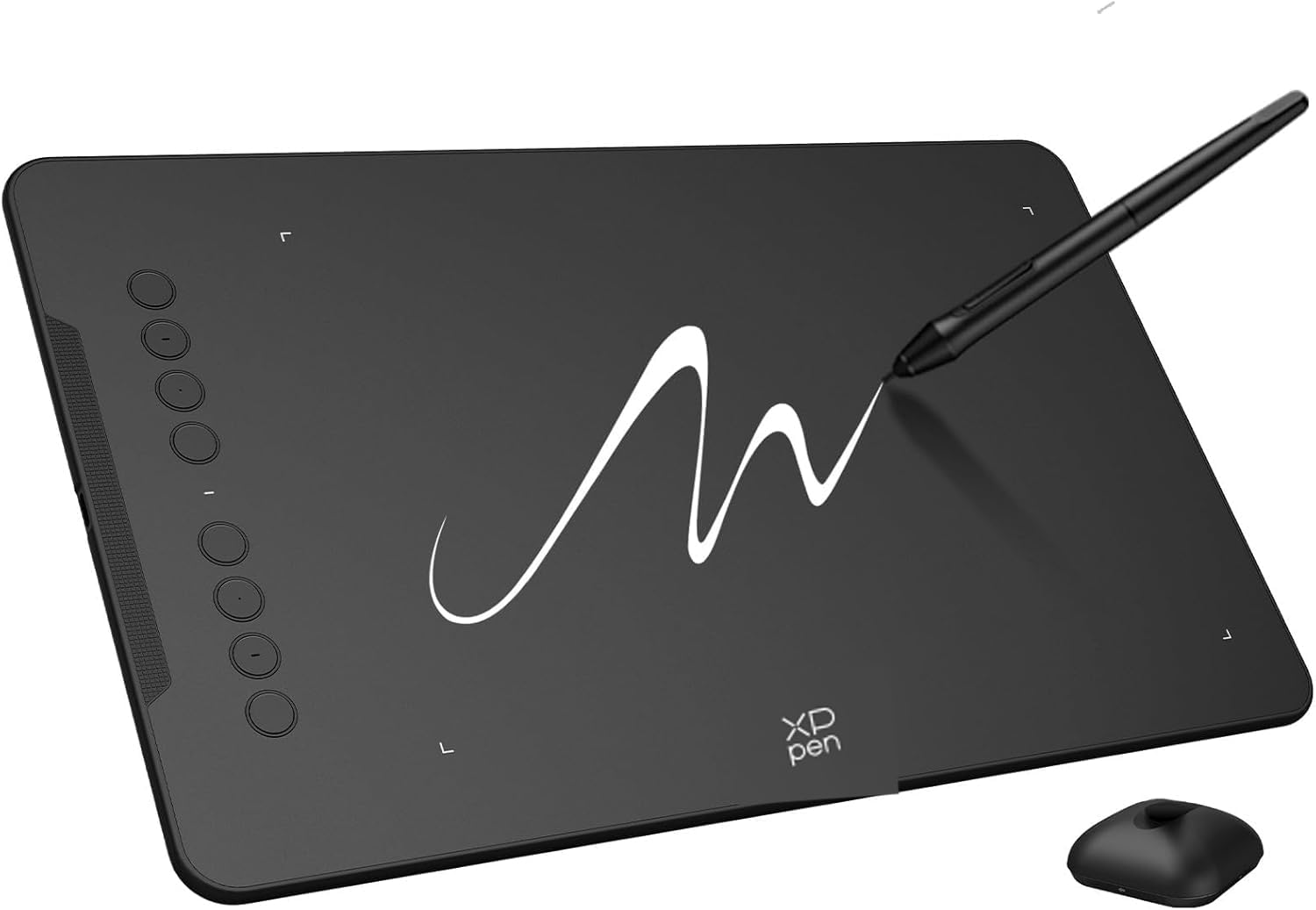 XPPen Grafiktablett, Deco 01v3 Grafiktablett, ohne Anfängerbildschirm, mit Eingabestift mit 16 K (16384), Druckstufen, 8 personalisierbare Shortcuts, 25,4 cm Angebot bei HelloDeals