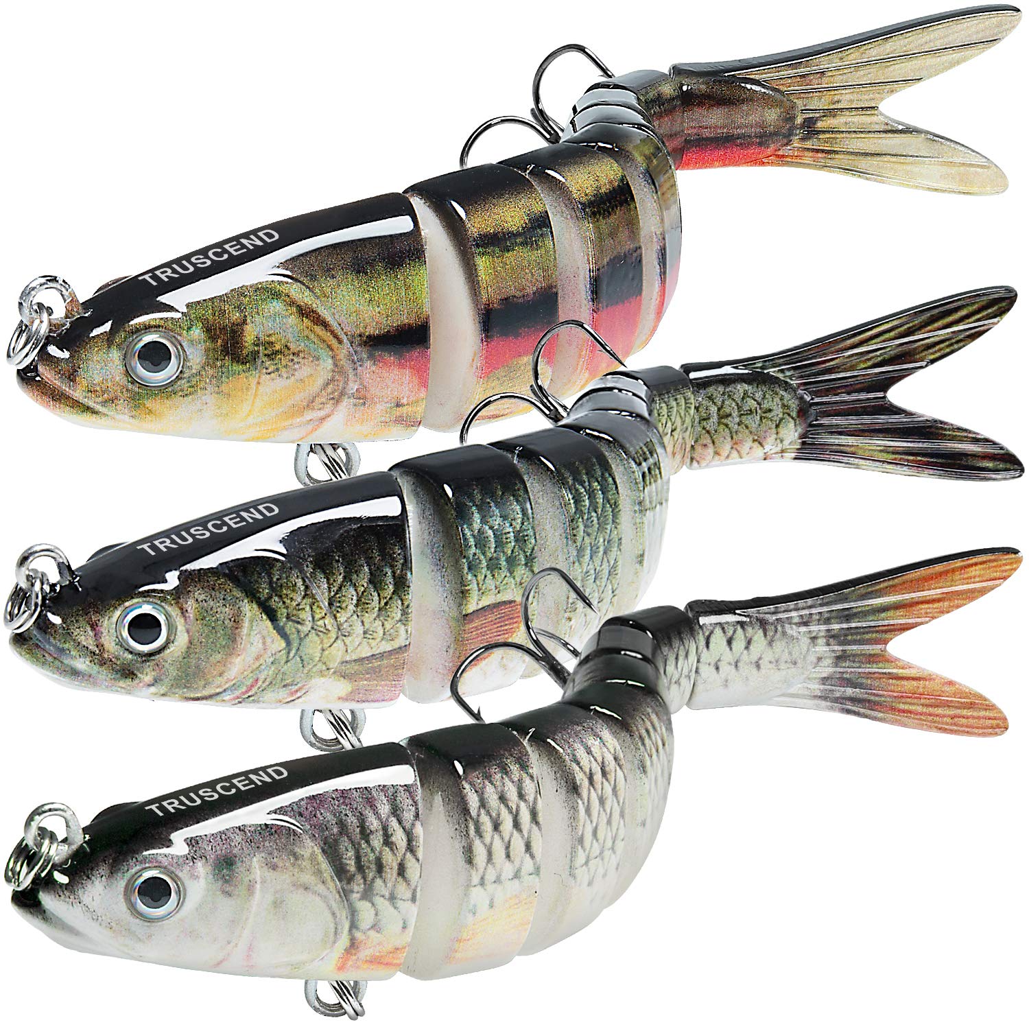 TRUSCEND Angelköder Crankbait, Alle Wasserschichten Serie, Hängend/Langsam/Sinkend Schwimmend/Sinkende oder Lippenlose Angelzubehör, Lebensechte Angeln Köder für Barsche, Forellen, Hecht und Zander A1-13.7CM-25G Angebot bei HelloDeals