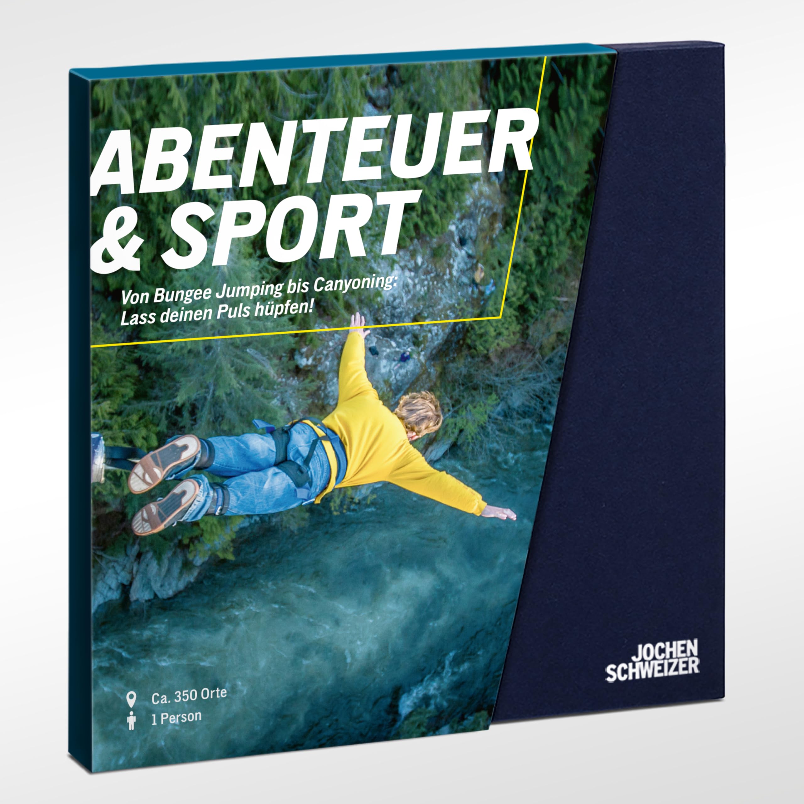JOCHEN SCHWEIZER Geschenkbox Abenteuer & Sport, Erlebnisgeschenk für 1 Person, freie Erlebnis-Auswahl an ca. 298 Orten Angebot bei HelloDeals