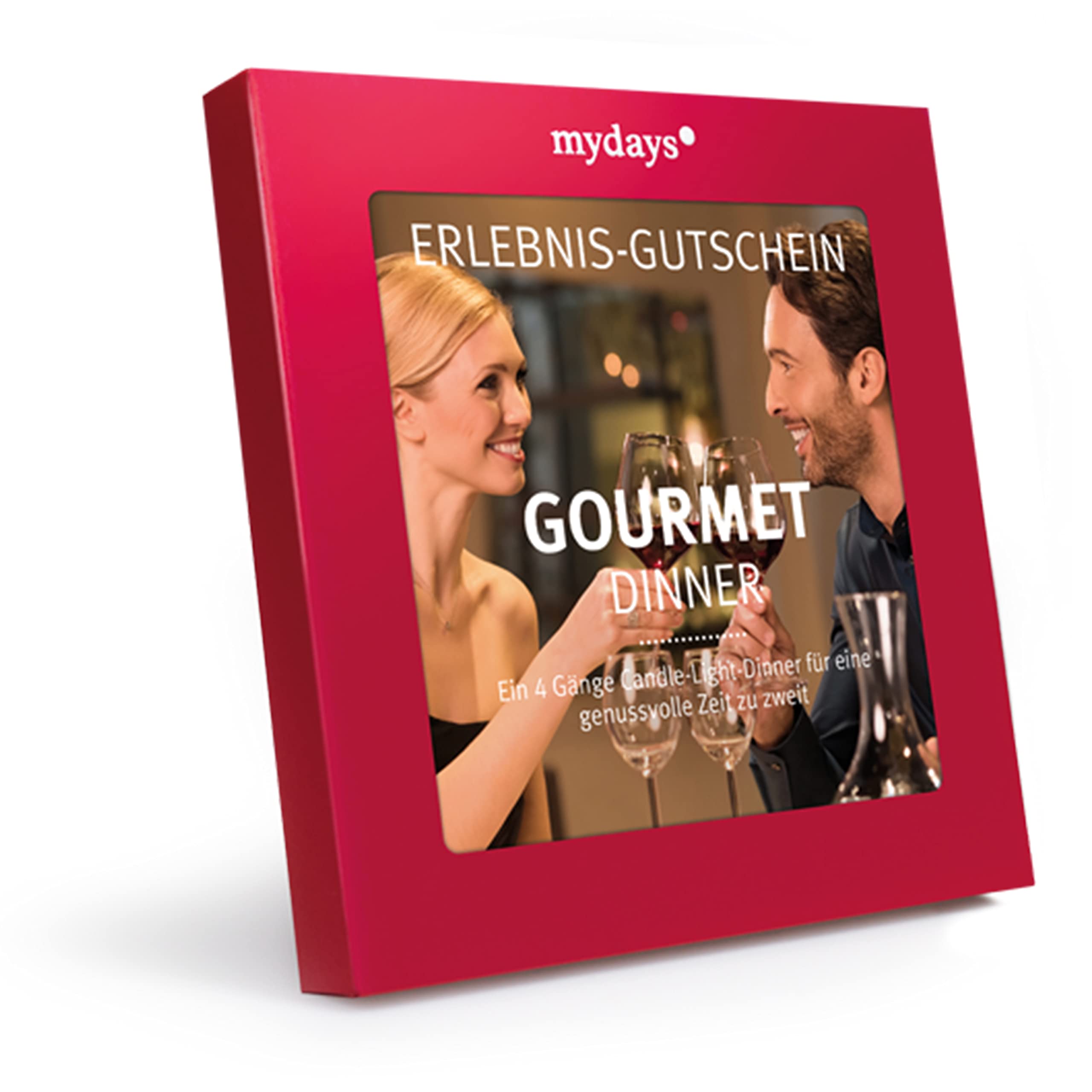 Erlebnis-Gutschein / mydays / GOURMET DINNER / 4-gängiges Candle-Light-Dinner für 2 Personen / Geschenkidee für Paare / Inklusive Geschenkbox Angebot bei HelloDeals
