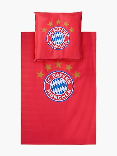 FC Bayern München Bettwäsche I Logo I Rot I Microfaser I 135 x 200 cm Angebot bei HelloDeals