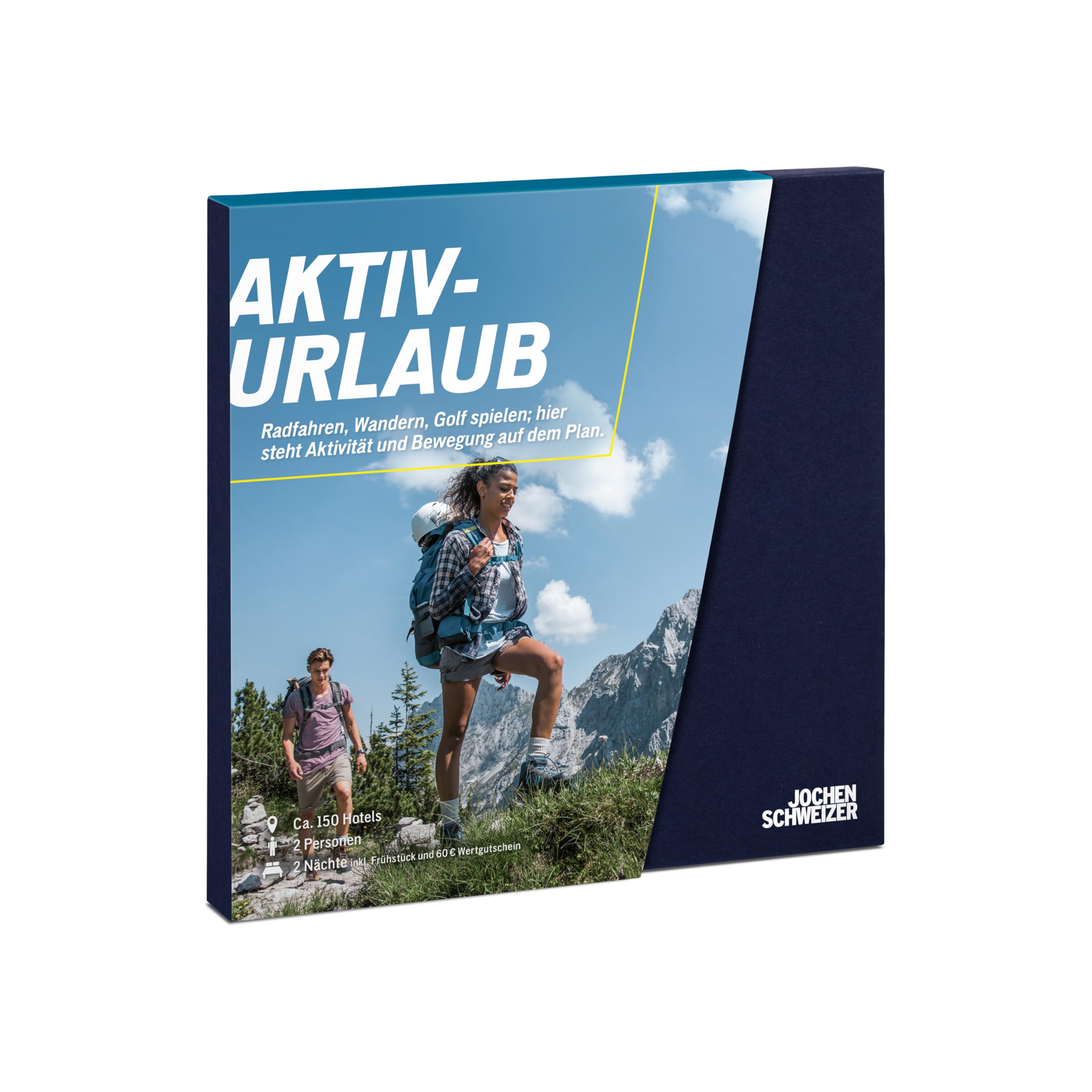 JOCHEN SCHWEIZER Geschenkbox Aktivurlaub, ca. 150 Hotels in 10 Ländern, Hotel-Gutschein für 2 Personen Angebot bei HelloDeals
