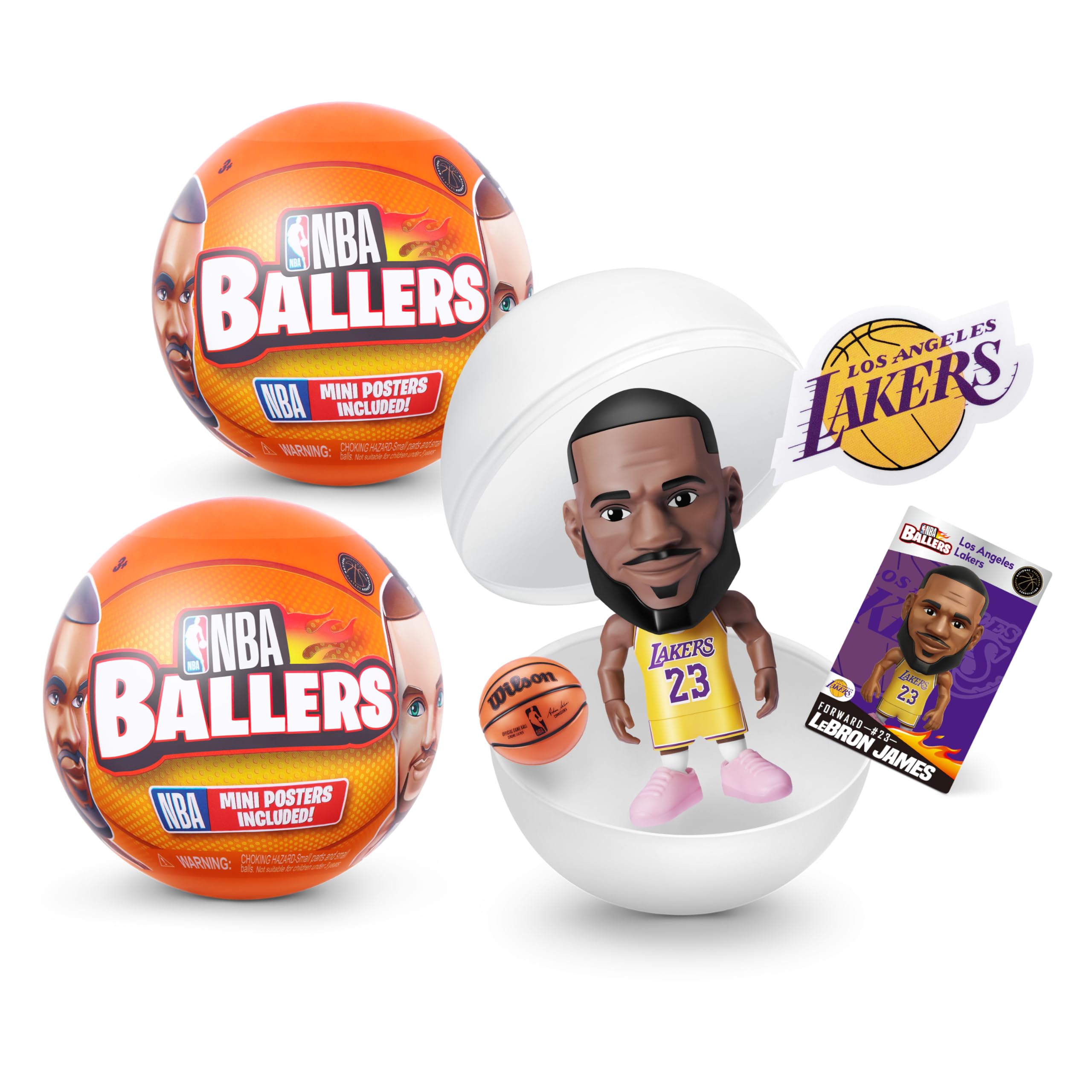 5 Surprise 2 Kapseln NBA Ballers von ZURU, Unboxing_Spielzeug für Jungen, Realistisches Miniatur-Basketball-Sportspielzeug Angebot bei HelloDeals