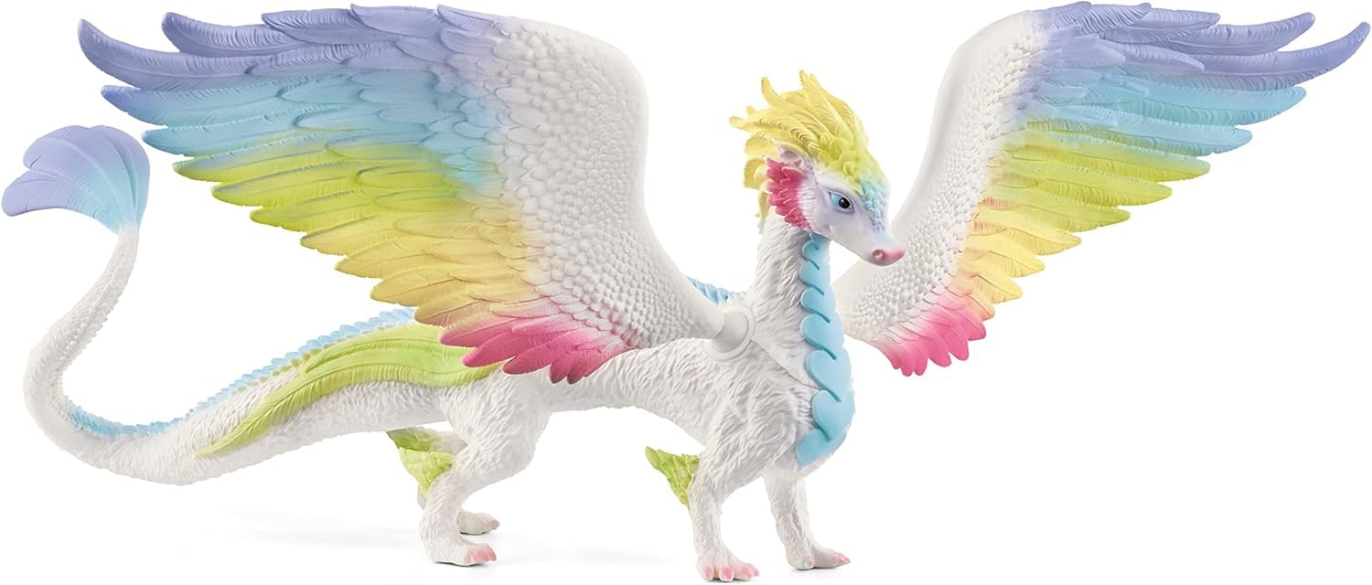 SCHLEICH BAYALA | Regenbogendrache 70728 | detailgetreue Figur mit beweglichen, farbigen Flügeln | Deko & Sammelfigur | Geschenk für Mädchen und Jungen | Spielfigur ab 5 Jahren | 34 x 23 x 11 cm neue Version Angebot bei HelloDeals