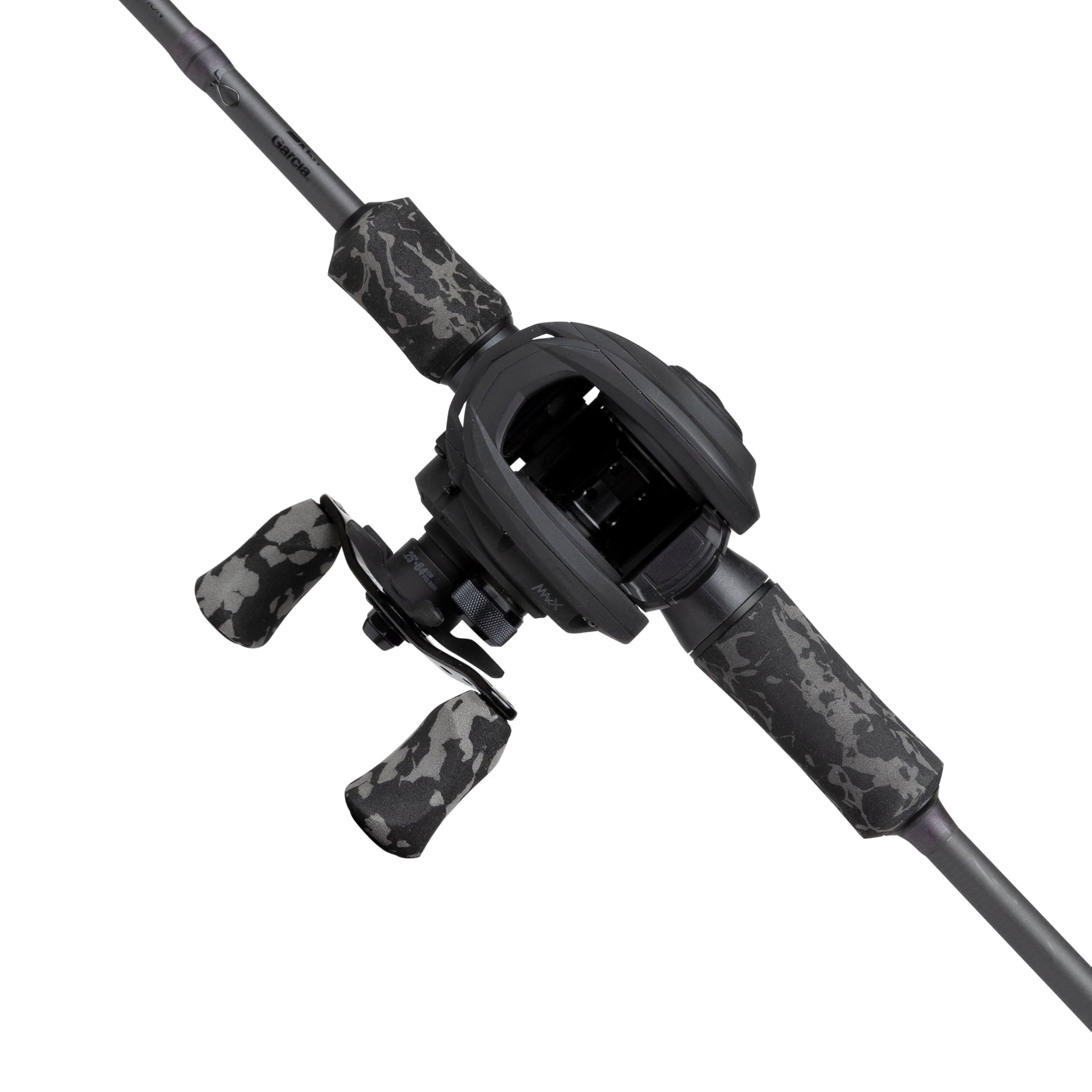 Abu Garcia MAX X Black Ops Casting Fishing Rod and Reel Combo, 1.98 m 10-40g, River Set, Baitcast Combos für Süßwasser Raubfischangler, Hecht und Zander - Schwarz Angebot bei HelloDeals