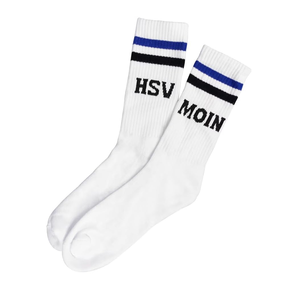 Hamburger SV HSV Sportsocken Socken Strümpfe 2er-Set ** Moin ** 43-46 Weiß Angebot bei HelloDeals