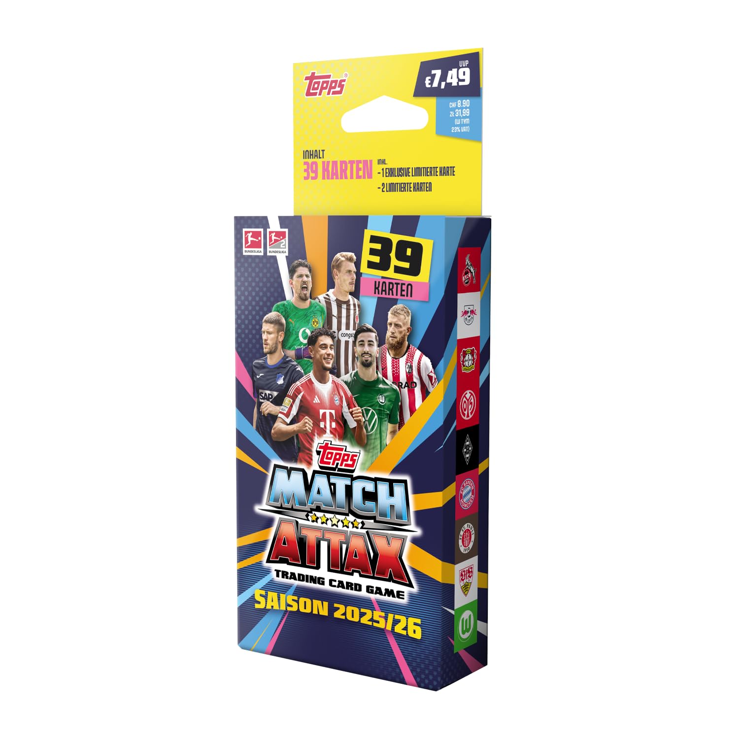 Bundesliga Match Attax 25/26 - Eco Pack (39 Karten Inkl. 1 Exklusive Le und Zwei weitere Limitierte Karten.) Angebot bei HelloDeals