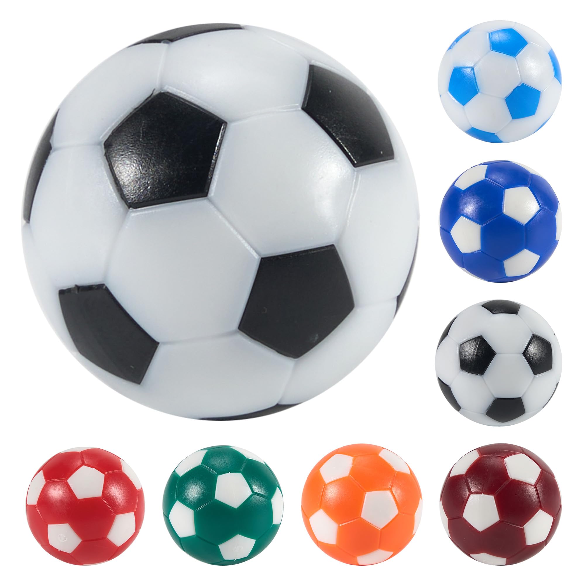 8 Stück Tischkicker Bälle Set – Hochwertige 32mm Kickerbälle aus HIPS, langlebig & farbecht für Tischfußball & Mini Football, Bunt Angebot bei HelloDeals