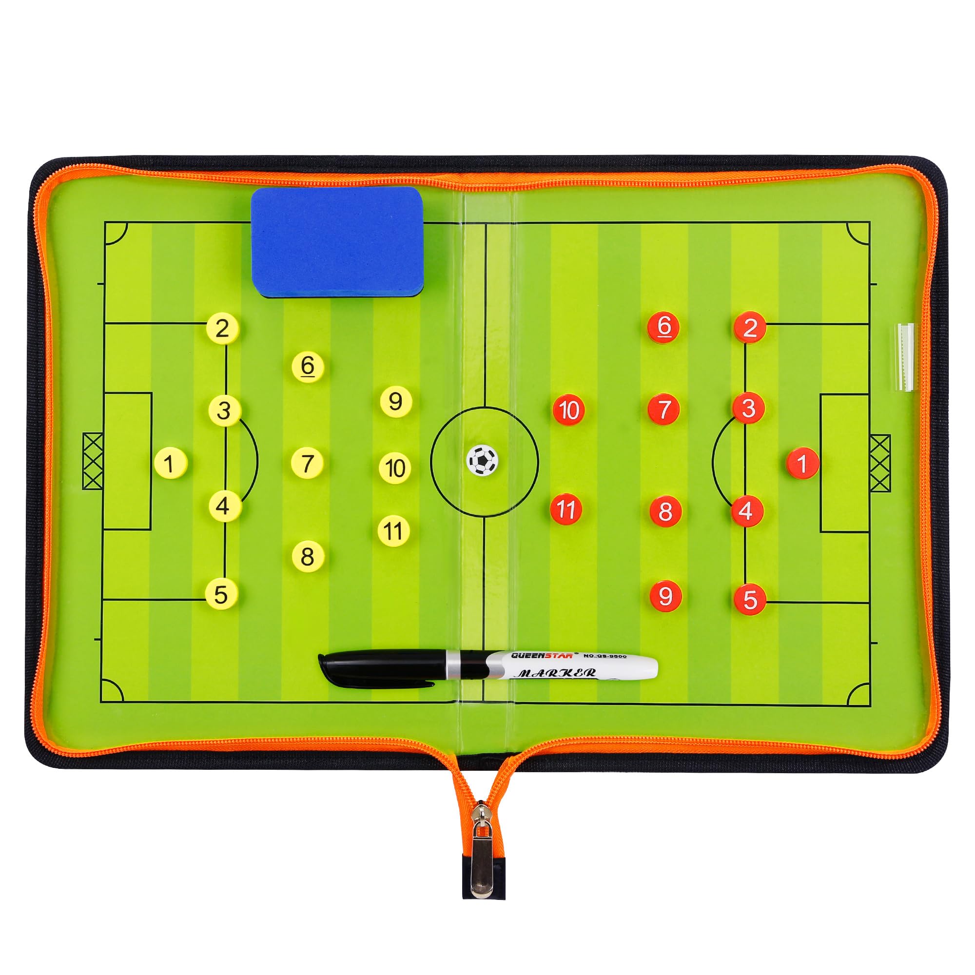 Fußball Taktiktafel Tragbar Trainer Taktikmappe Coachen Trainer-Mappe Fussball Coach-Board mit Magneten, Boardmarker, Schwamm Angebot bei HelloDeals