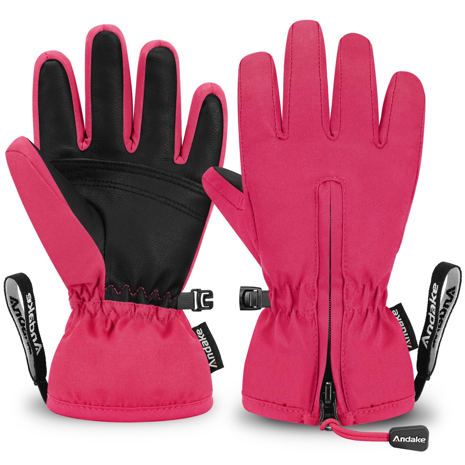 Andake Kinderhandschuhe,Winddichte,wasserdichte,Warme Winterhandschuhe,Skifahren,Outdoor-Sport,Reithandschuhe,Jungen und Mädchen XXXS (Bestimmung der Größe der Hand) Pink Angebot bei HelloDeals