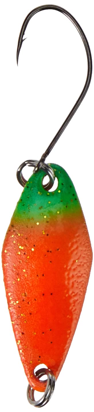 FTM Spoon Tremo 2, 9cm - Forellenblinker zum Ultra Light Angeln auf Forellen, Forellenköder zum Spinnangeln, Spinnköder, Blinker, Farbe:orange-grün/orange, Gewicht:2, 3g Angebot bei HelloDeals