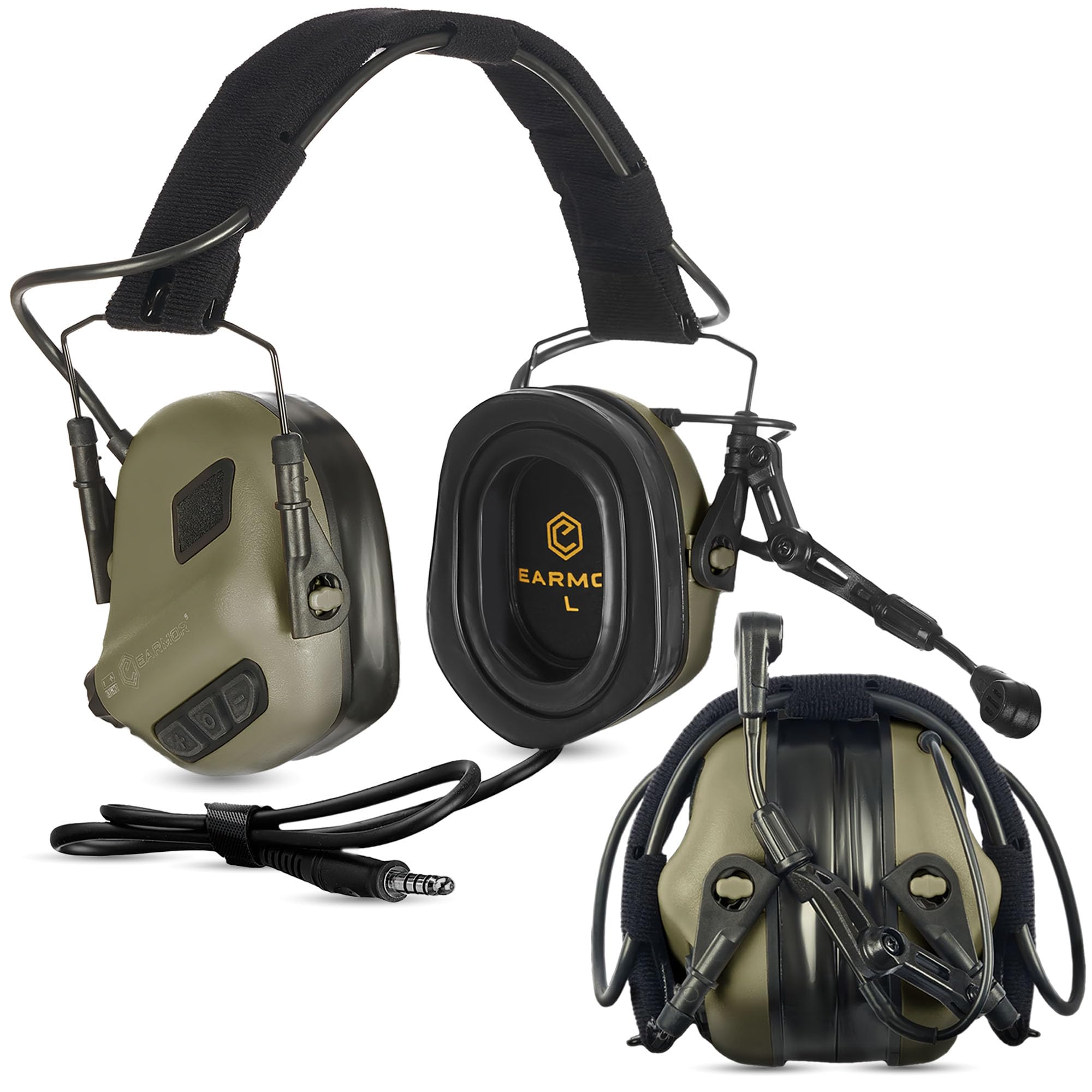 Earmor M32 PLUS 2024 Varsion Taktisches Headset für Jagd und Schießsport mit Mikrofon, Schallverstärkung, Nato TP120 Mantel, Grün (Grün) 3. Grün Angebot bei HelloDeals