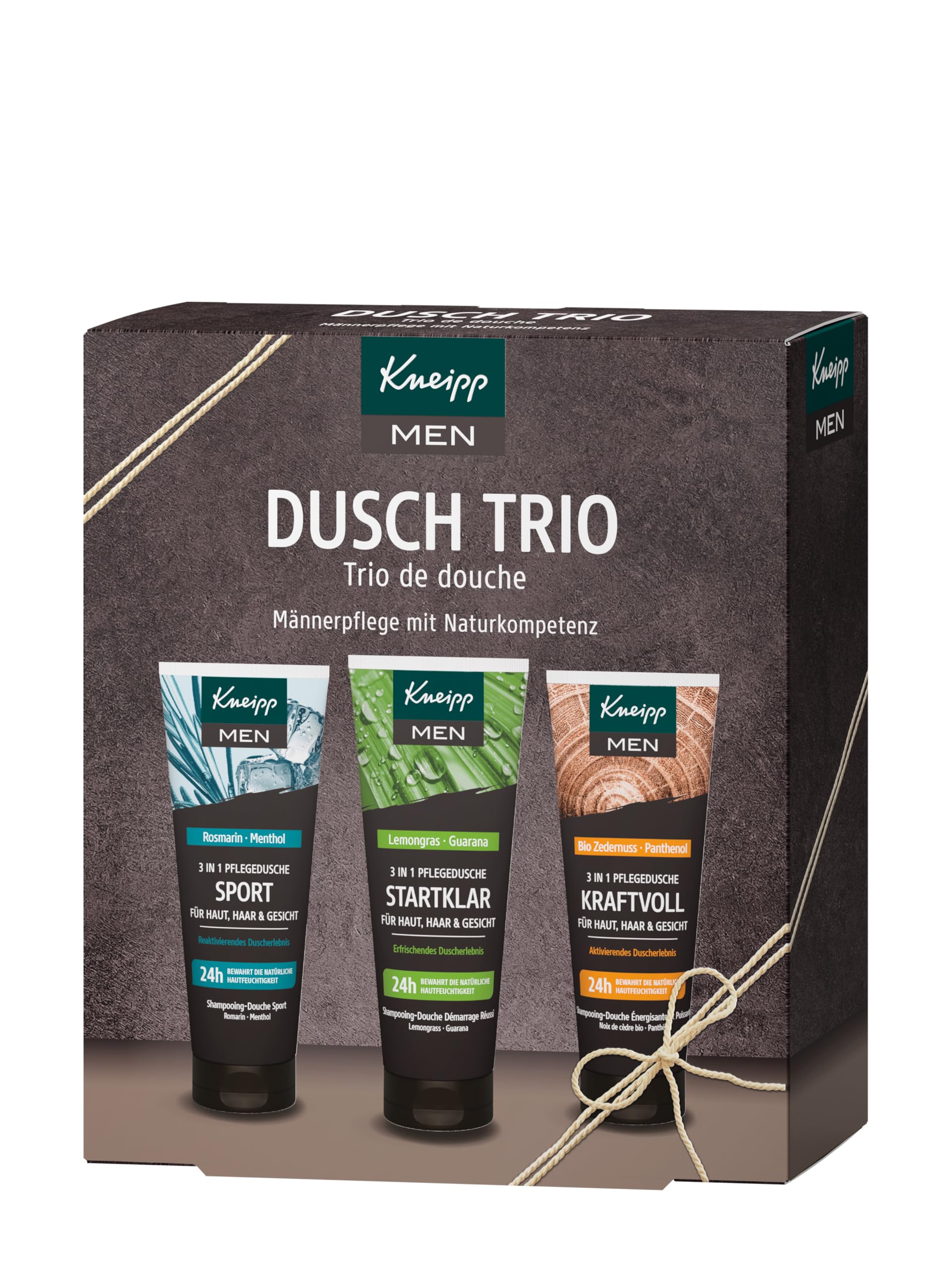 Kneipp Men Geschenkset Dusch Trio - ausgewählte 3 in 1 Duschen Bestseller: Sport, Startklar und Kraftvoll - ideales Geschenk für den gepflegten Mann – 3x75ml Angebot bei HelloDeals