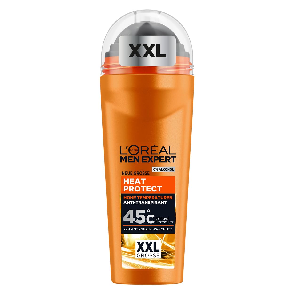 L'Oréal Men Expert XXL Deoroller für Männer, Deo Roll-On gegen Schweißgeruch, Schwitzen und Achselnässe, Herren Deodorant für hohe Temperaturen bis zu 45°C ohne Alkohol, Heat Protect, 1 x 100 ml 100 ml (1er Pack) XXL Deoroller Angebot bei HelloDeals