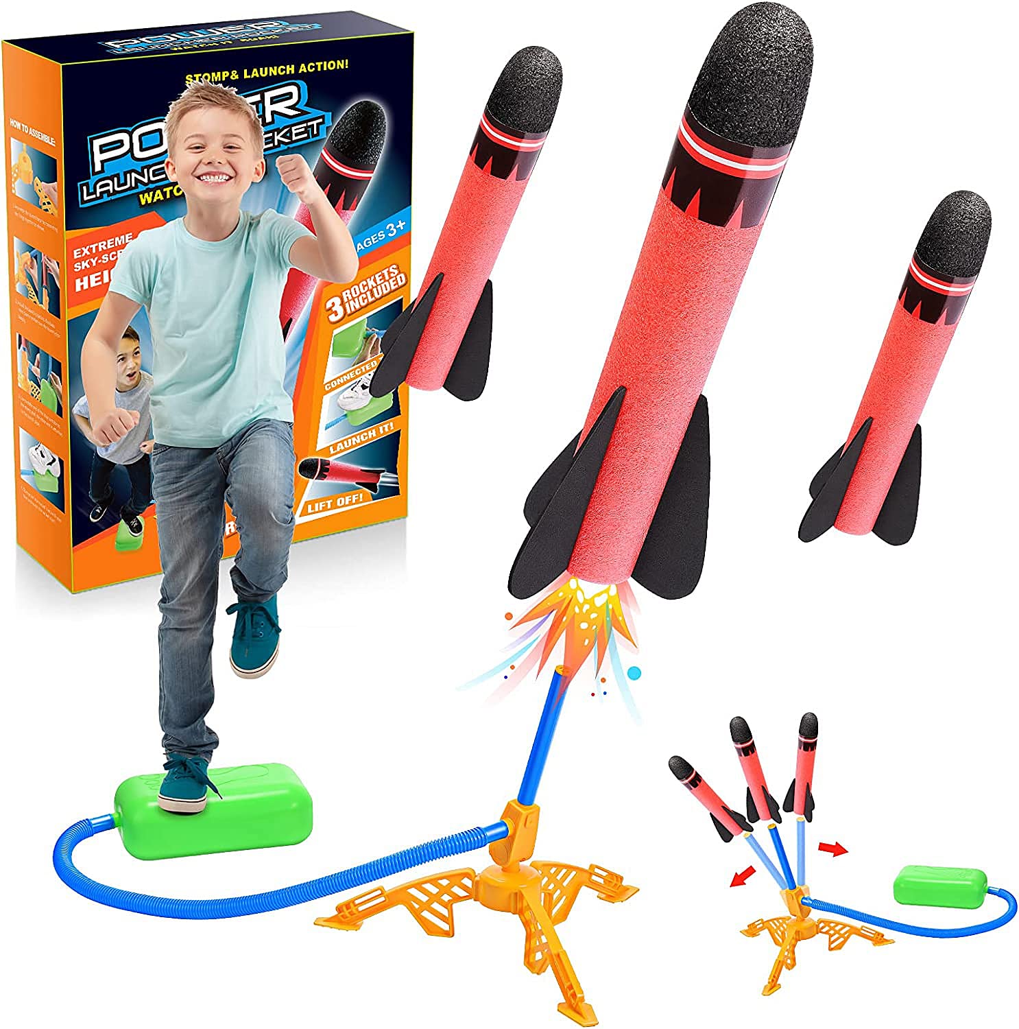 Outdoor Spielzeug ab 3 4 5 6 7 8 Jahre Junge, Raketen Spielzeuge für Kinder Geschenke Junge Outdoor Spiele für Kinder Geschenk Mädchen 3-9 Jahre Spielzeuge für Draußen Gartenspiele Rakete Spielzeugs Angebot bei HelloDeals