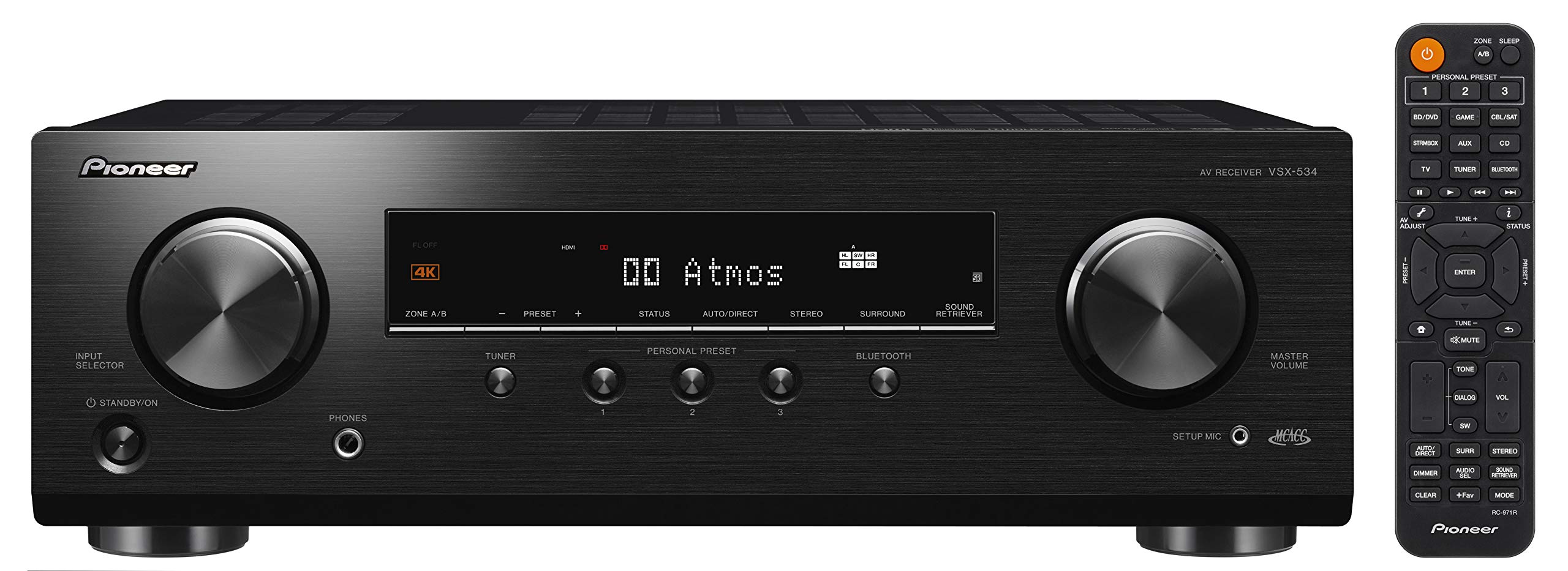 Pioneer VSX-534D(B) Receiver (5x150 Watt, Dolby Atmos, DTS:X, MCACC, Advanced Sound Retriever, AM/FM, DAB/DAB+, Bluetooth, USB) Schwarz Angebot bei HelloDeals